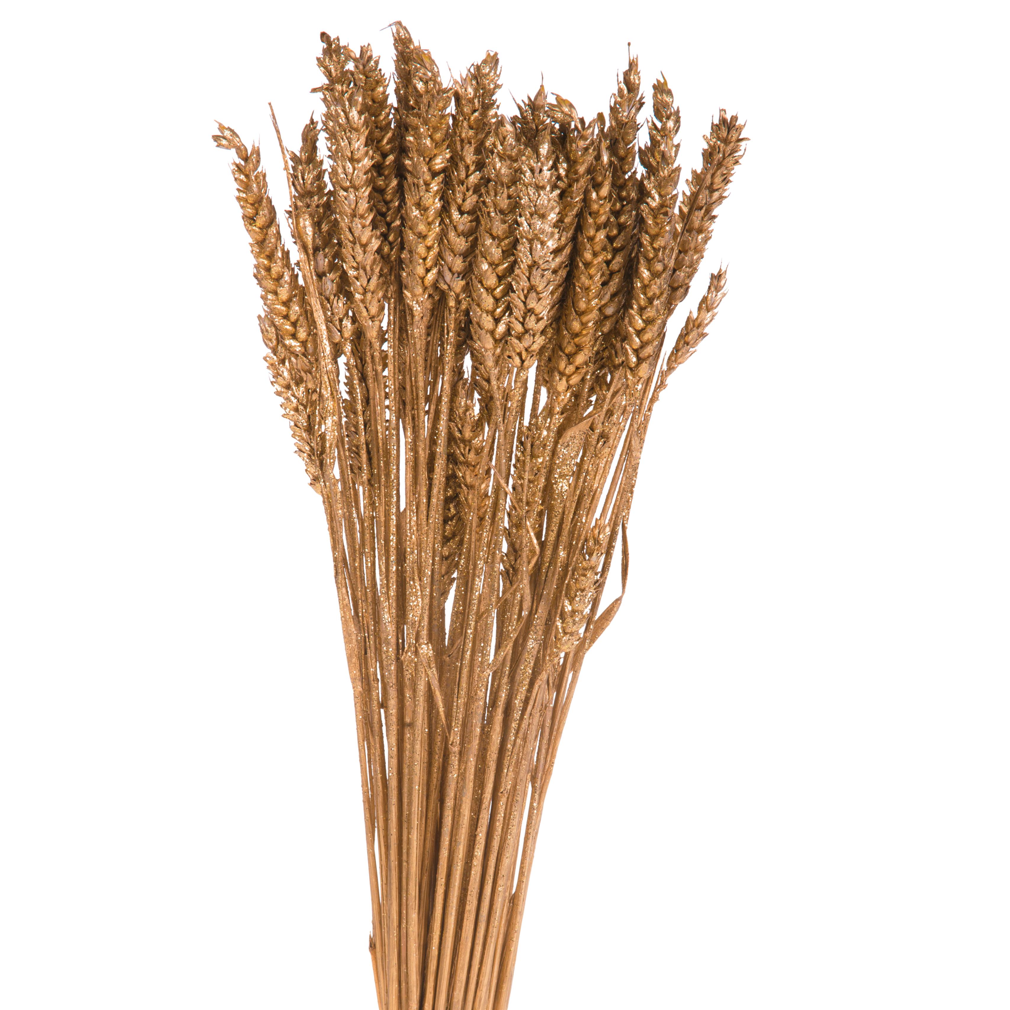 CHRISTMAS ITEMS, DRIED FLOWERS AND STEM ITEMS FOR CHRISTMAS, GRANO S/BAFFO-TARWE METALLICO MAZZO