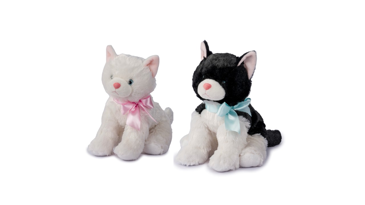 DECORATIONS, dolls, stuffed animals, puppets, GATTO FLOPPY H40 C/BEANS