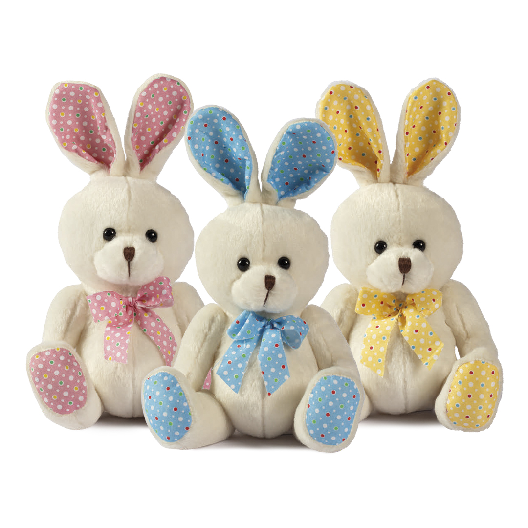 CONIGLIO H20CM C/ZAMPE-ORECCHIE COLORATE