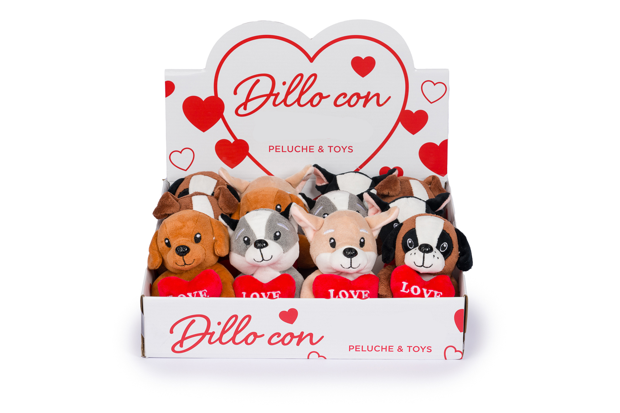 CAGNOLINI H 14CM C/CUORE LOVE