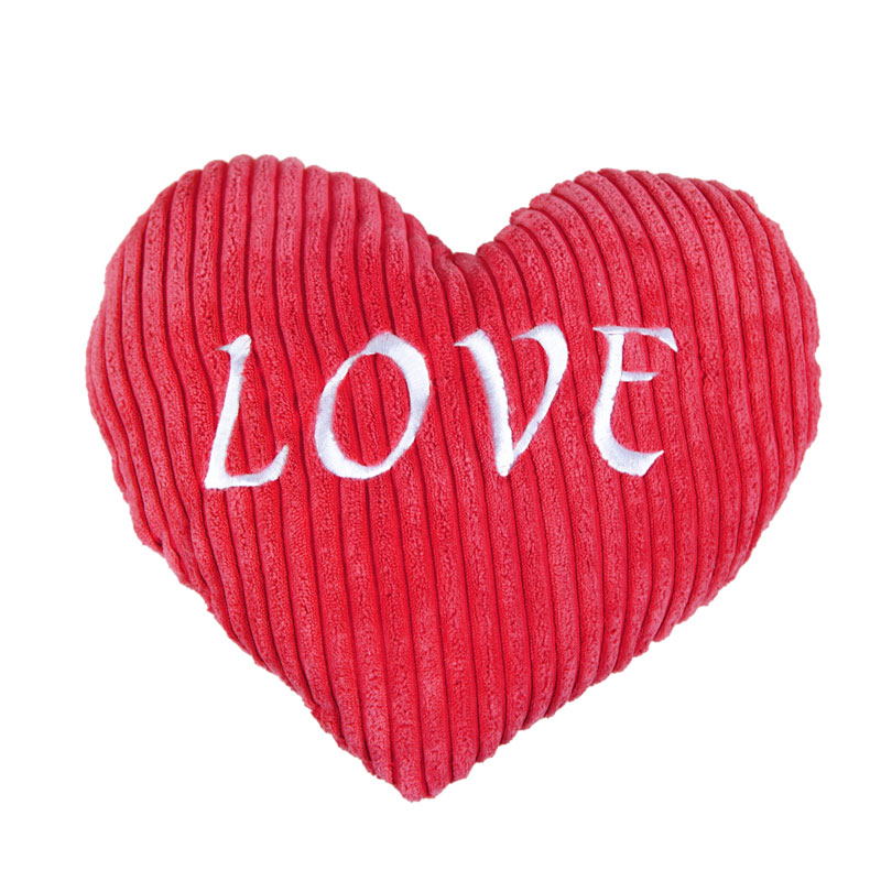 HEARTS, S.VALENTINE, MOM'S DAY, HEARTS IN RATTAN AND OTHER MATERIALS, CUSCUNO CUORE VELLUTO 30 CM