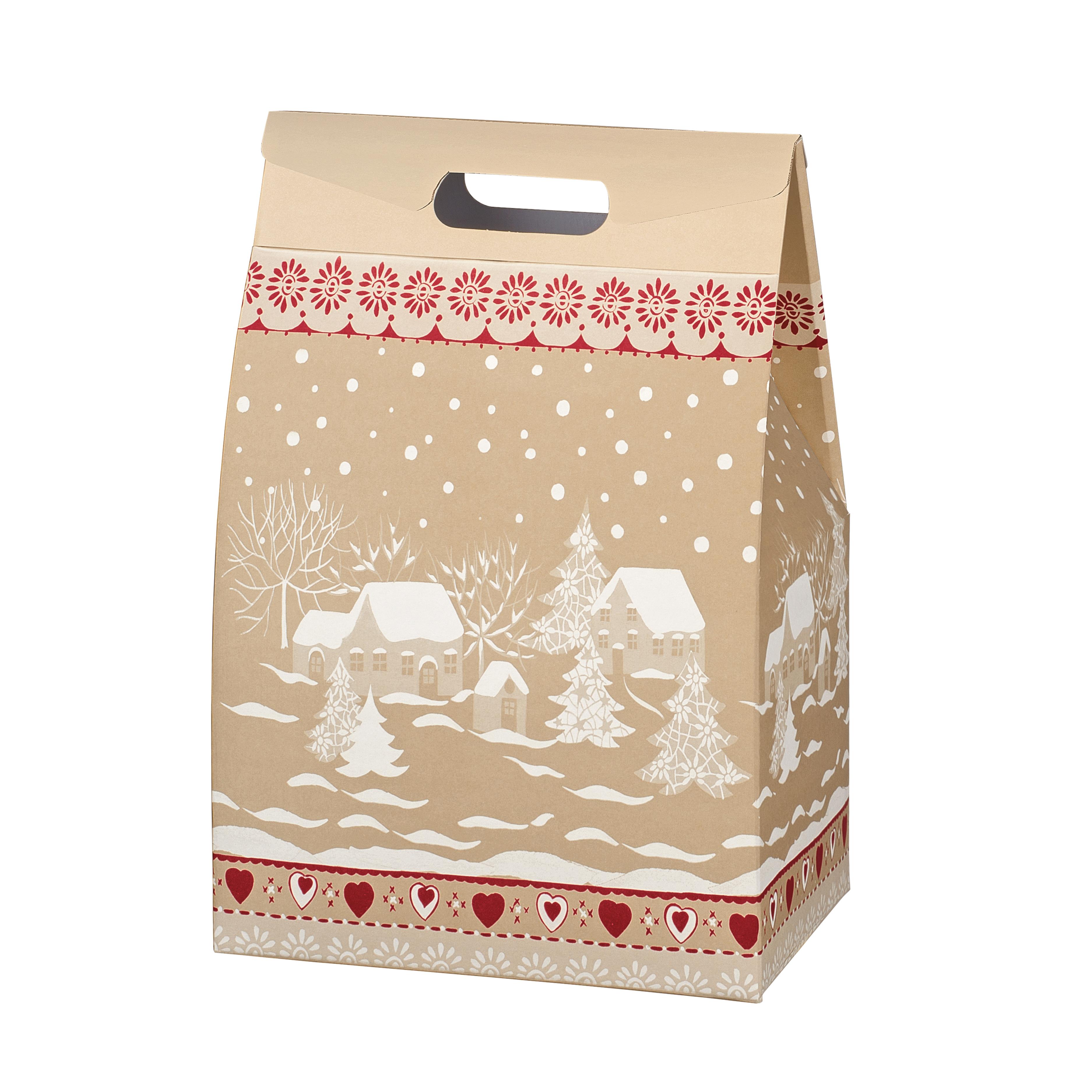CHRISTMAS ITEMS, BOXES, BASKETS,DISHES, VARIOUS BAGS AND CONTAINERS, BAULOTTO 280X200X410 BORGO
