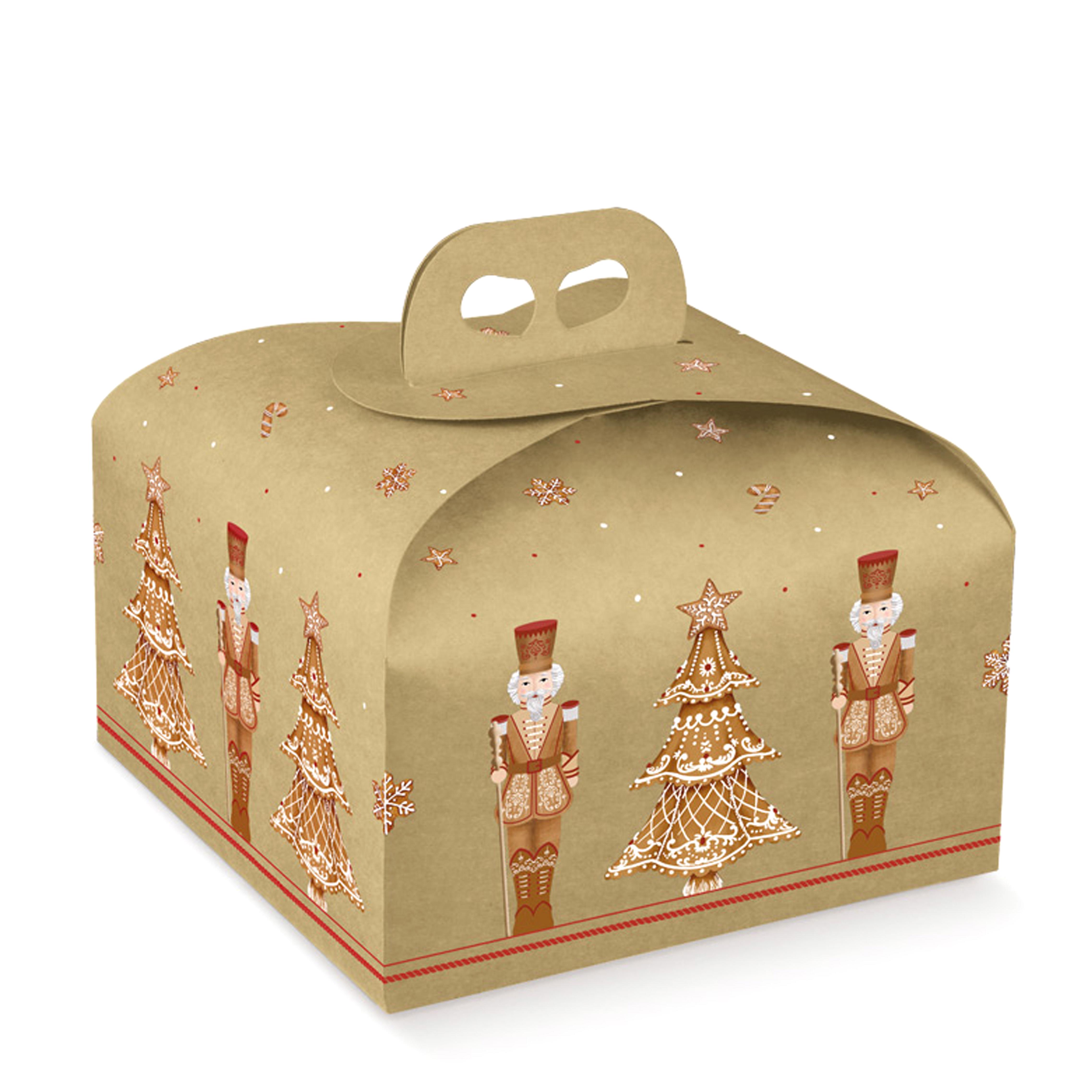 P/PANETTONE 245X245X130 MM GINGER BREAD
