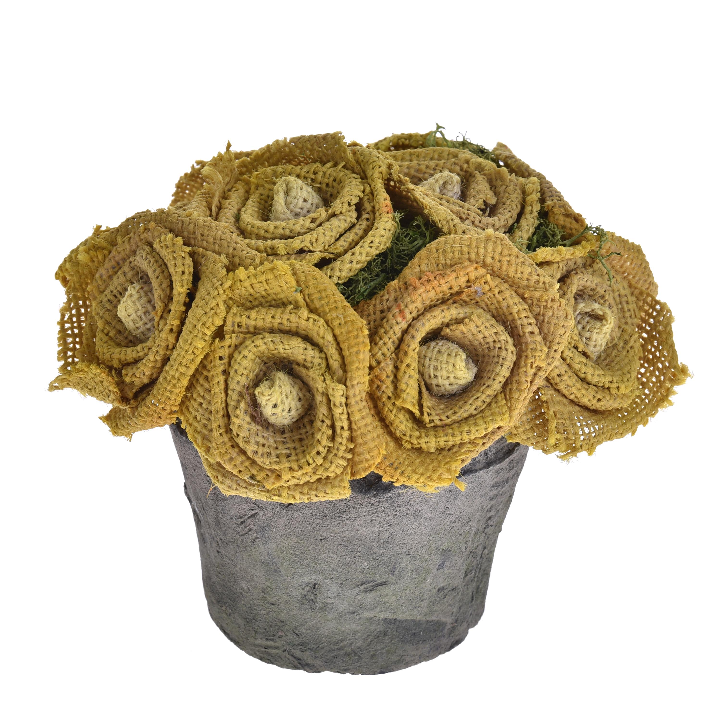NATURAL PRODUCTS DRIED FLOWERS AND ERBS,VASETTO ROSE YUTA 7 FIORI D.15 CM