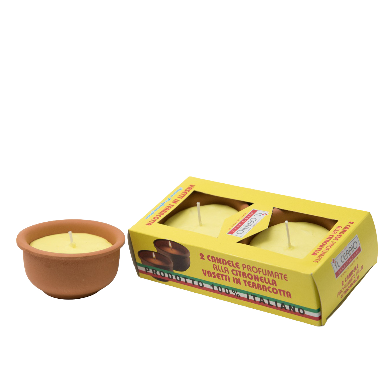 CANDELE, CANDELE, FIACCOLE 2 PZ COTTO 90X40 MM  12 ORE