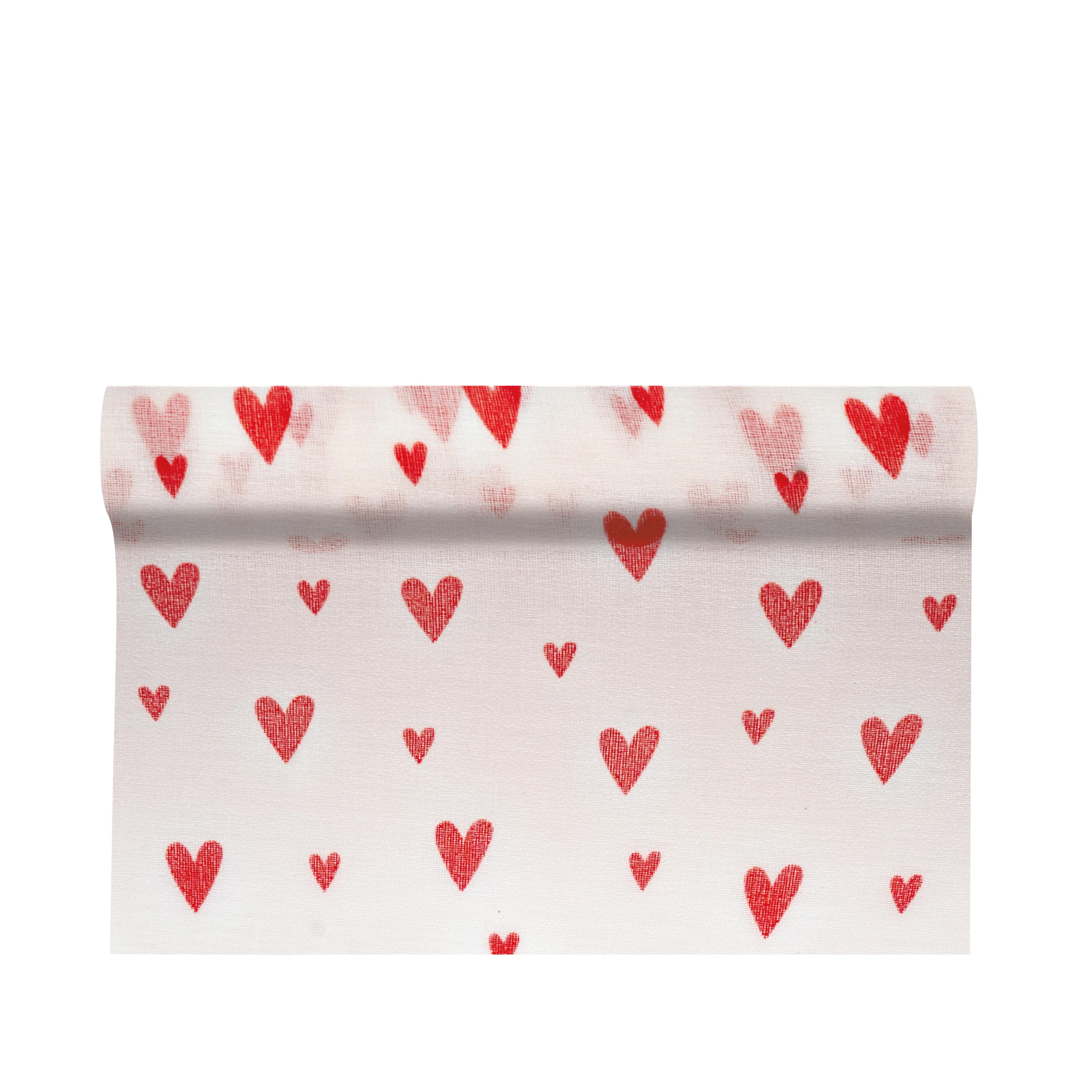 DECORATIONS, COILS CELLOPHANE, PAPER AND FABRIC FOR WRAPPING, BOBINA LINO 75X5 MT CUORI