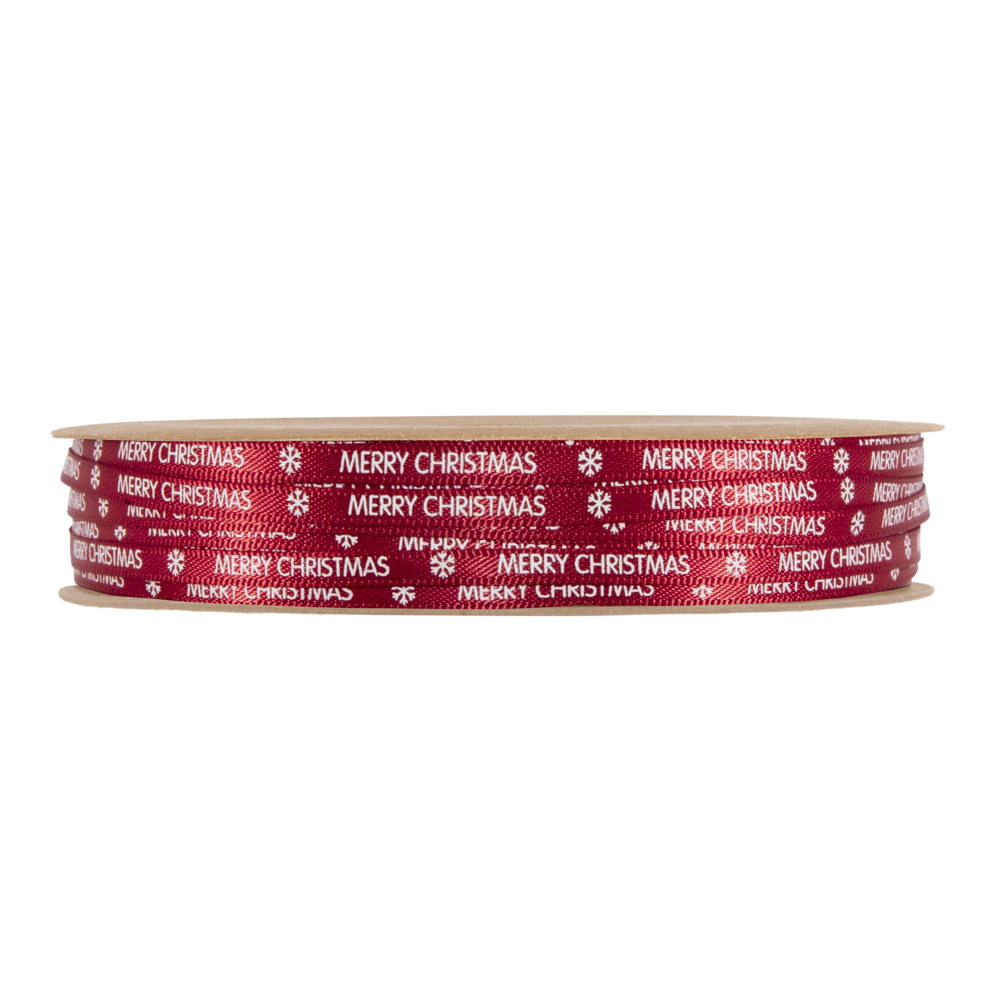 CHRISTMAS ITEMS, CHRISTMAS RIBBONS, NASTRO MERRY CH 6 MM 25 MT