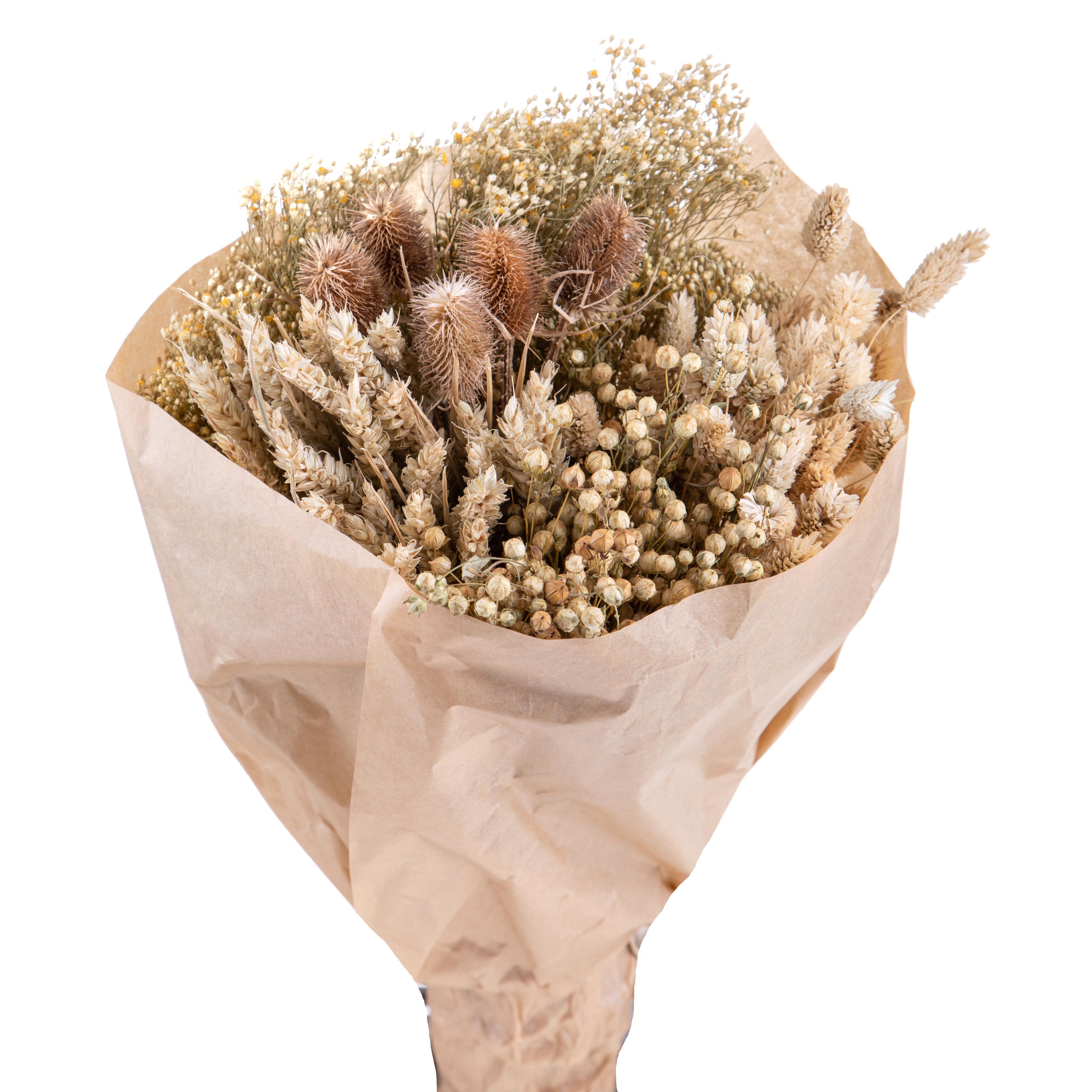 NATURAL PRODUCTS DRIED FLOWERS AND ERBS, NATURAL GRASS, MAZZO ASS. ERBE D30 CM C/CARTA NATURALE