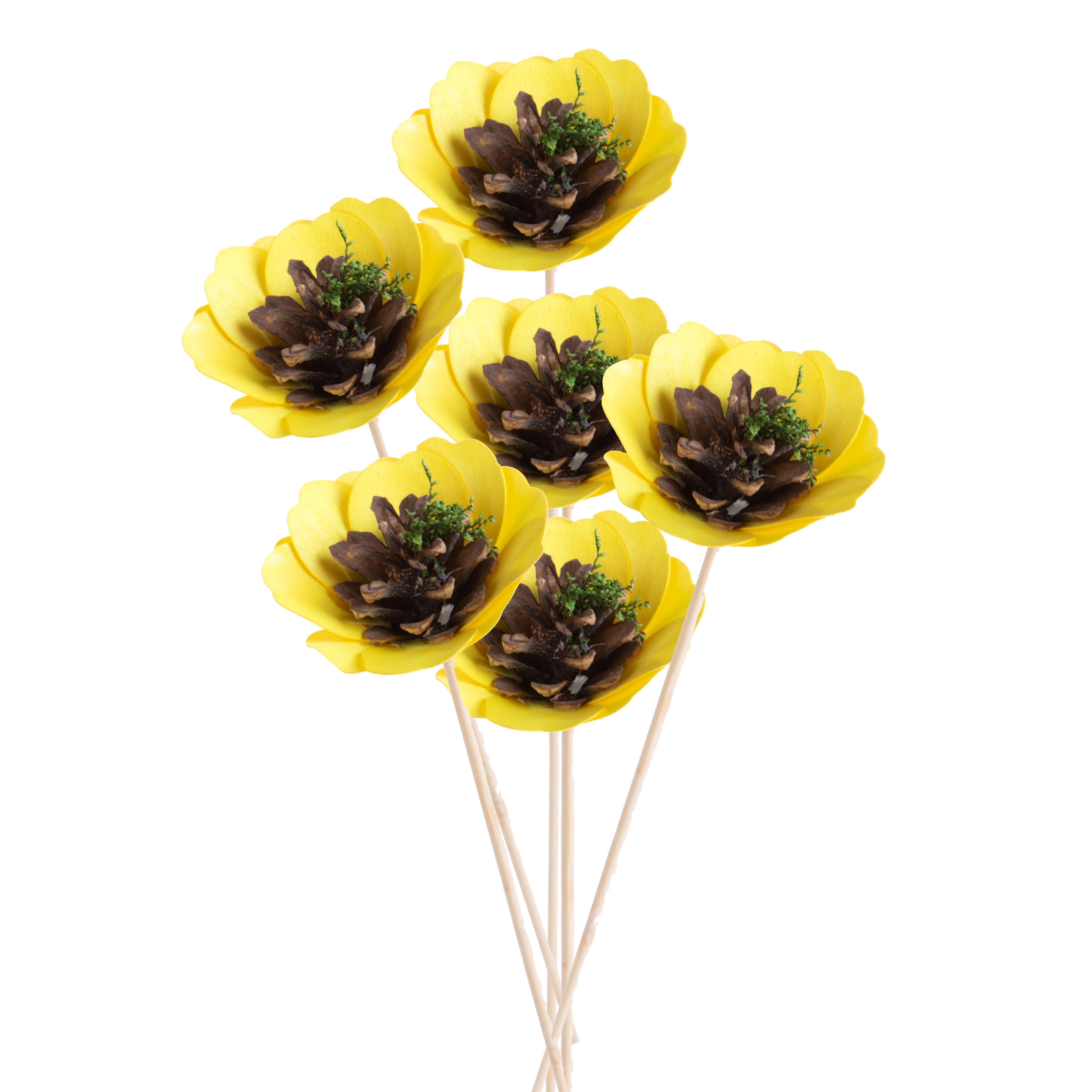 FIORI S/PIGNE 6 PCS 60 CM