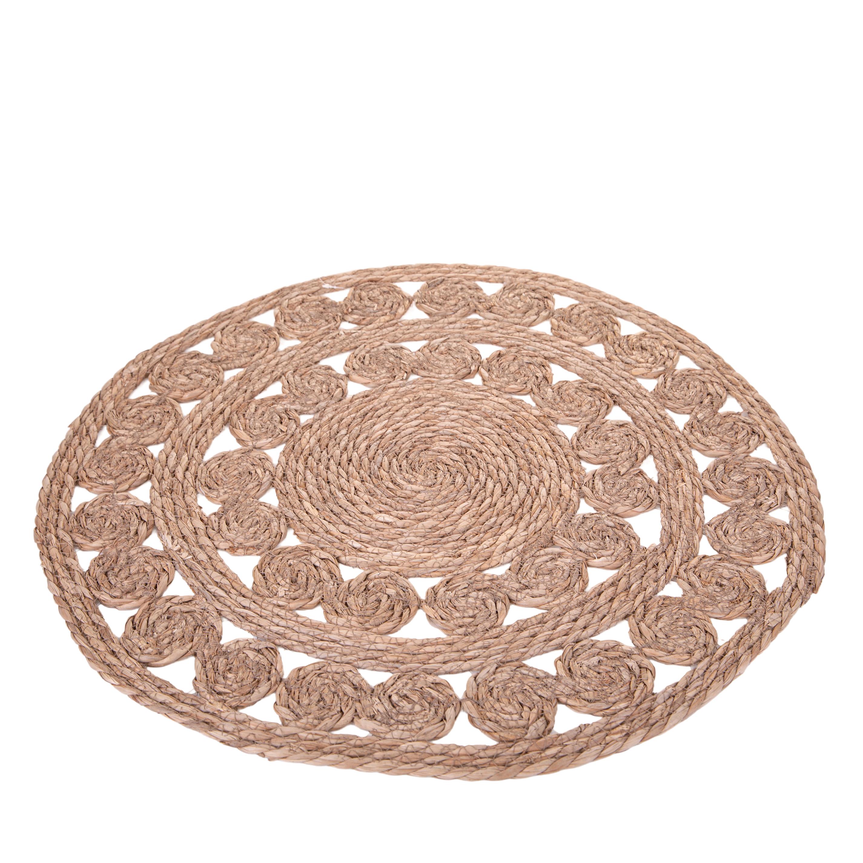 CESTERIA, ARTICOLI INTRECCIATI, SCOPINE, TAPPETO D.140 CM INTRECCIATO NATURALE