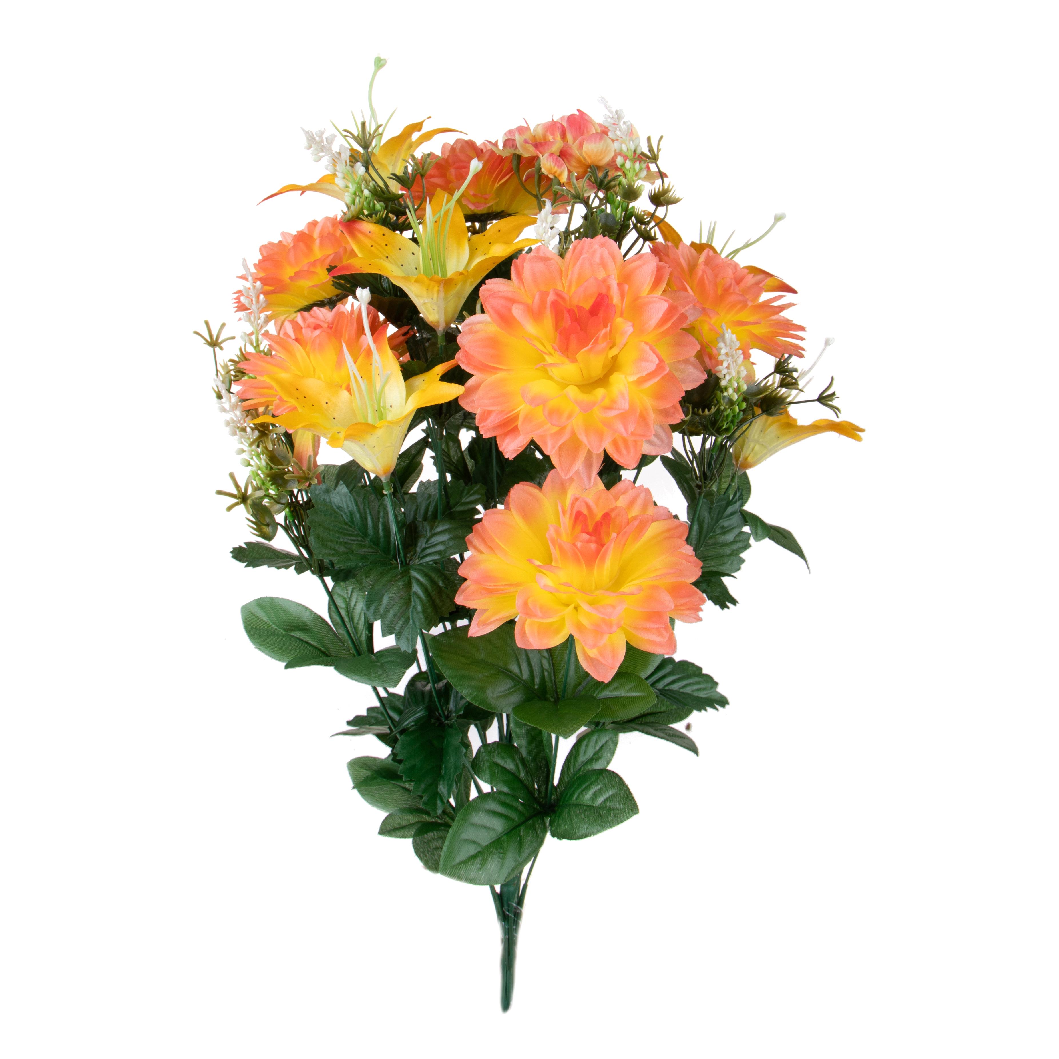 Fleurs artificielles, Bouquets de fleurs diversés, BOUQUET C/DALIE X 24 H.62 CM