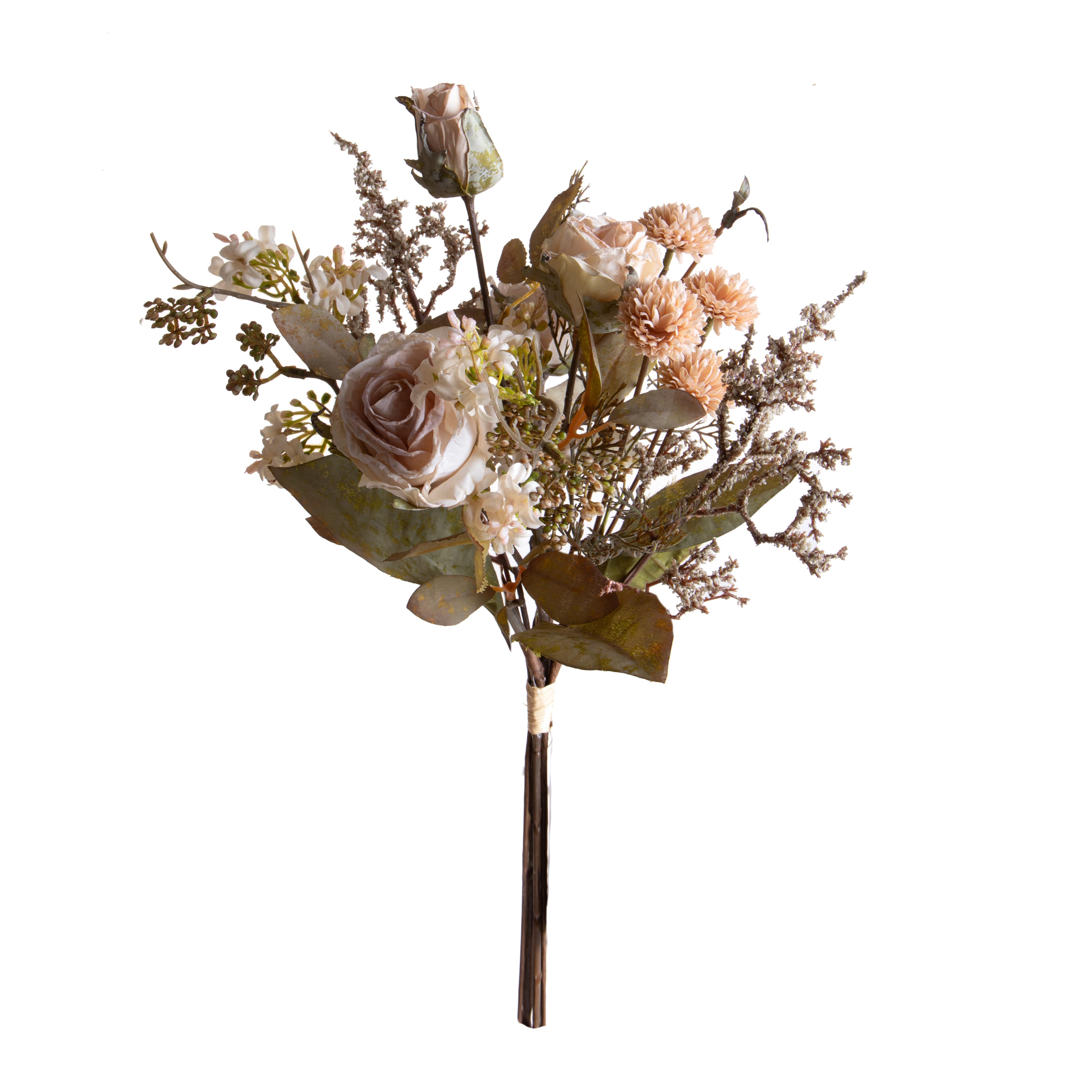 BOUQUET ROSE X 6 54 CM ANTICO