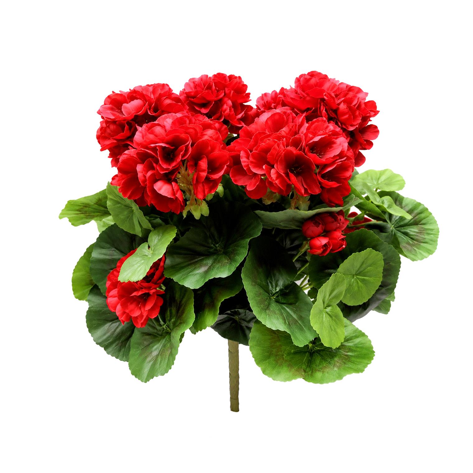 Fleurs artificielles, Bouquets de fleurs, GERANEO BOUQUET X 18 H.35 CM