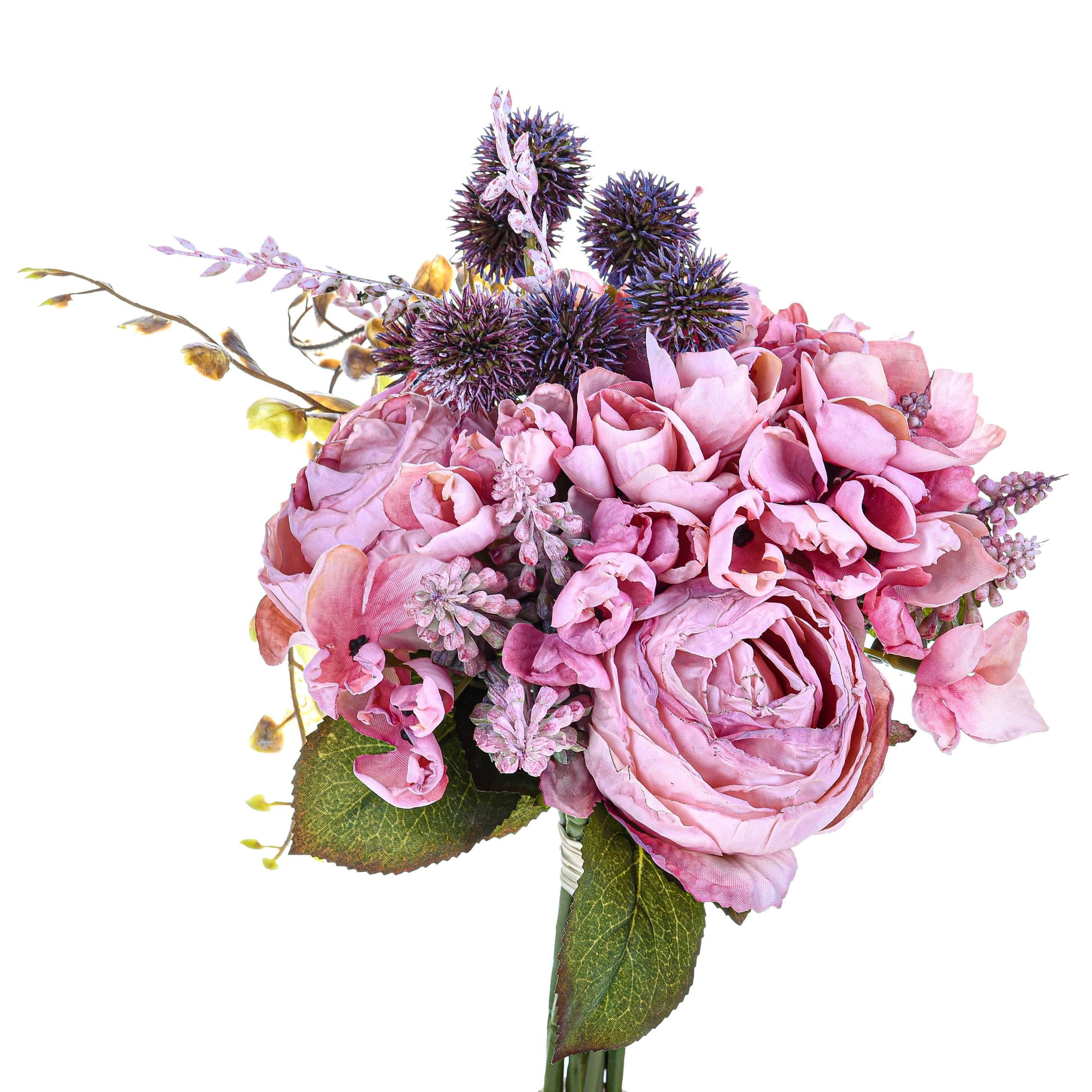 Fleurs artificielles, Bouquets de fleurs diversés, BOUQUET MISTO DRY LOOK 33 CM