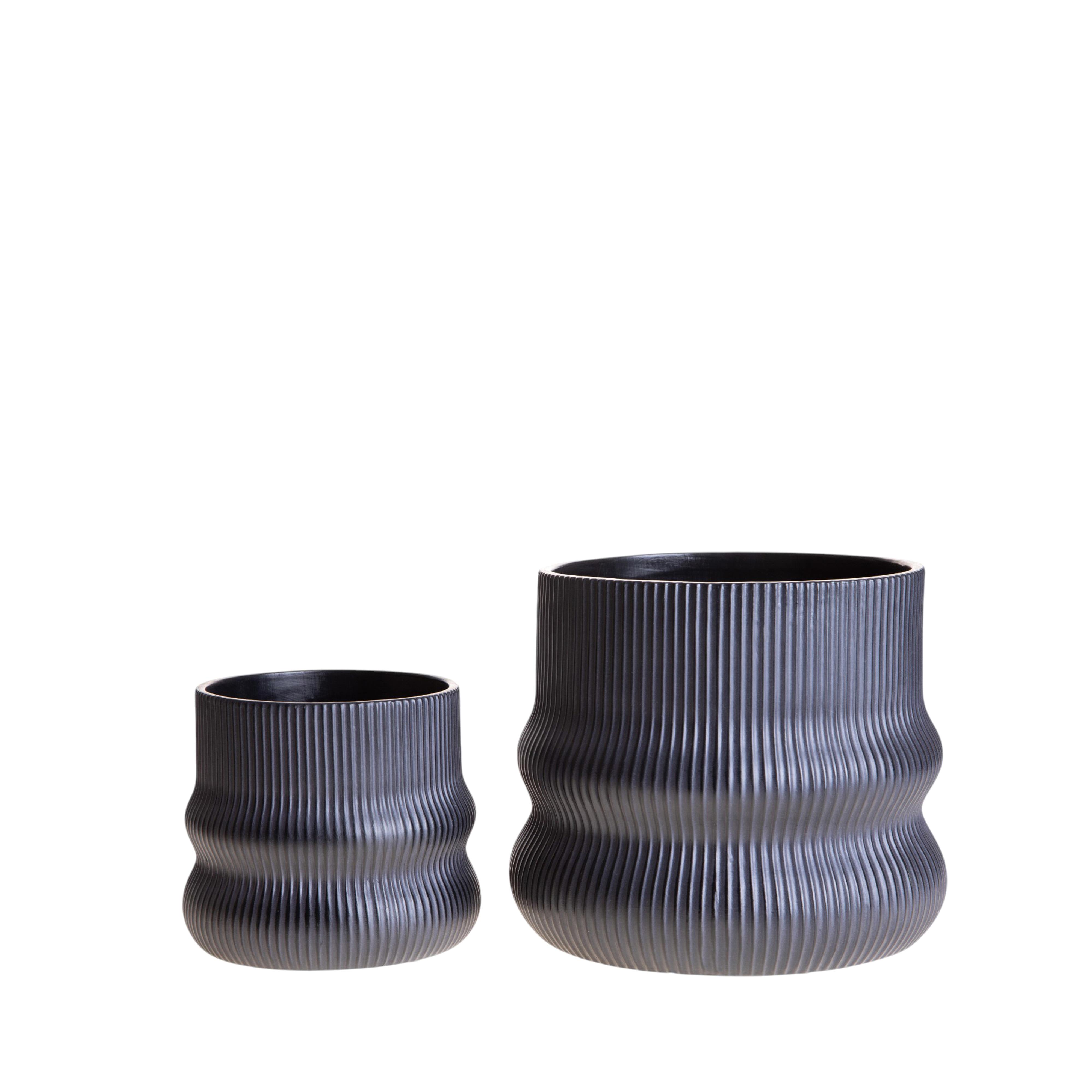 SET/2 VASI D.22,5XH.19 CM C/RIGHE