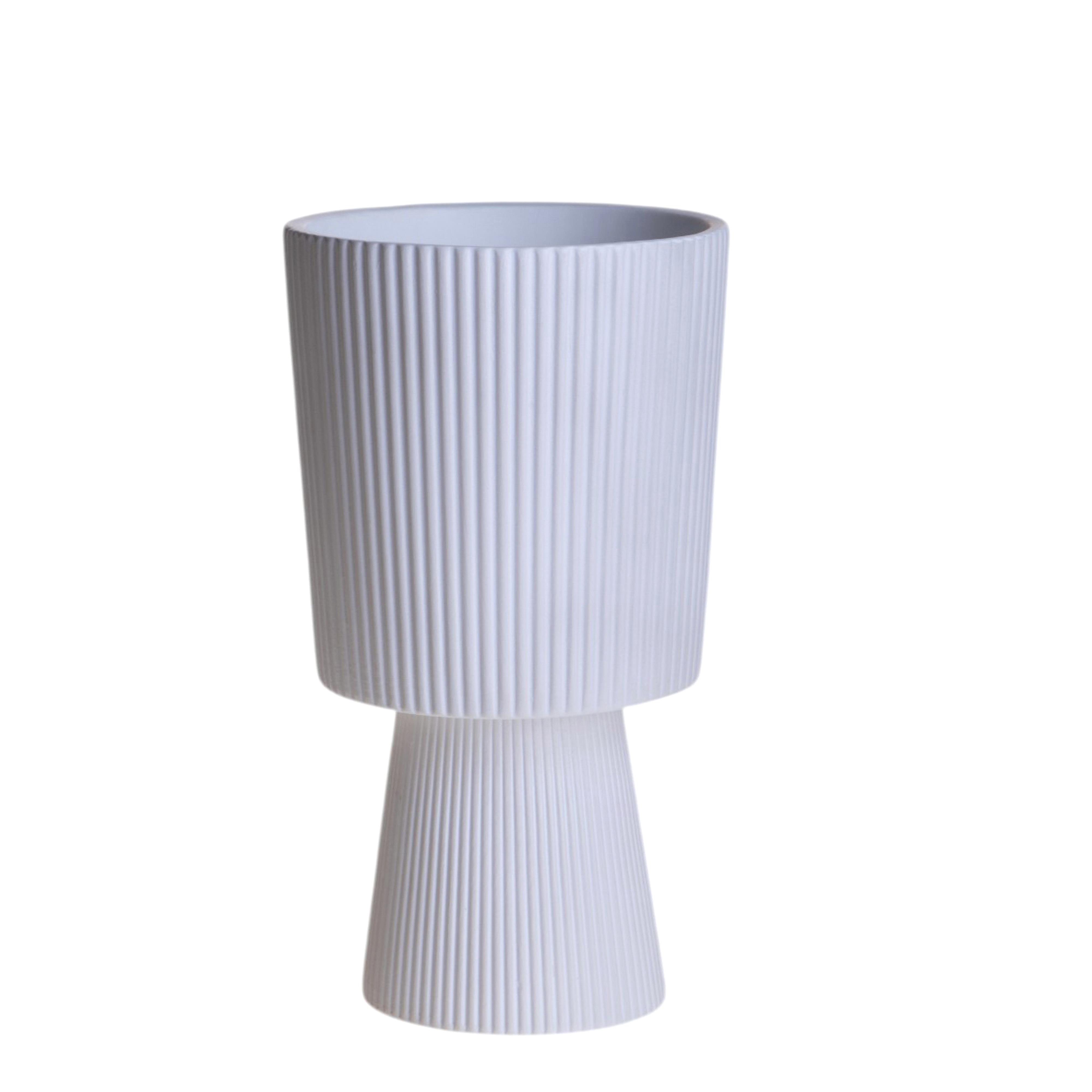 Home decors and accessories, CERAMICS, VASO D.15XH.25 CM C/BASE