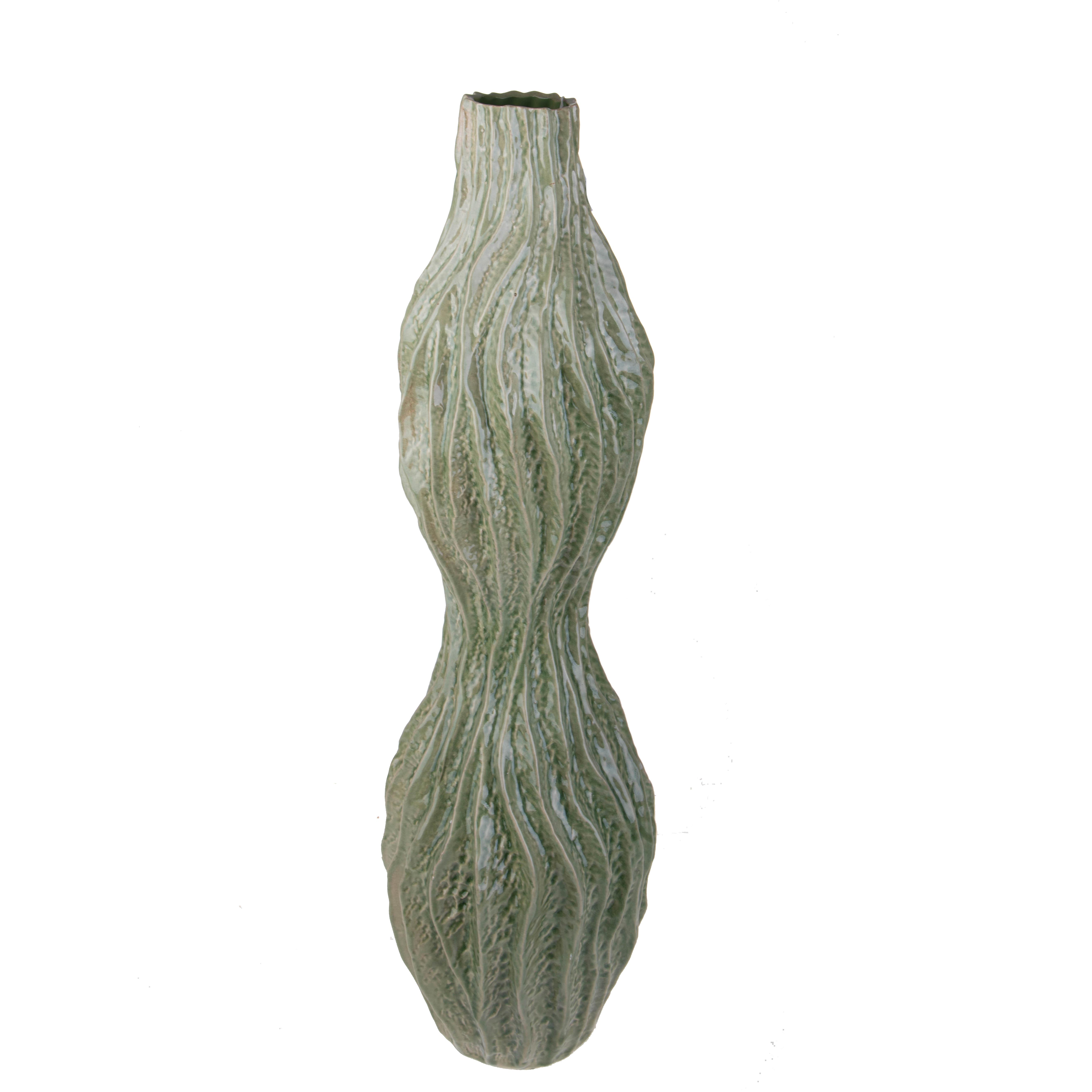VASO D.21XH.76 CM EFFETTO RIGATO