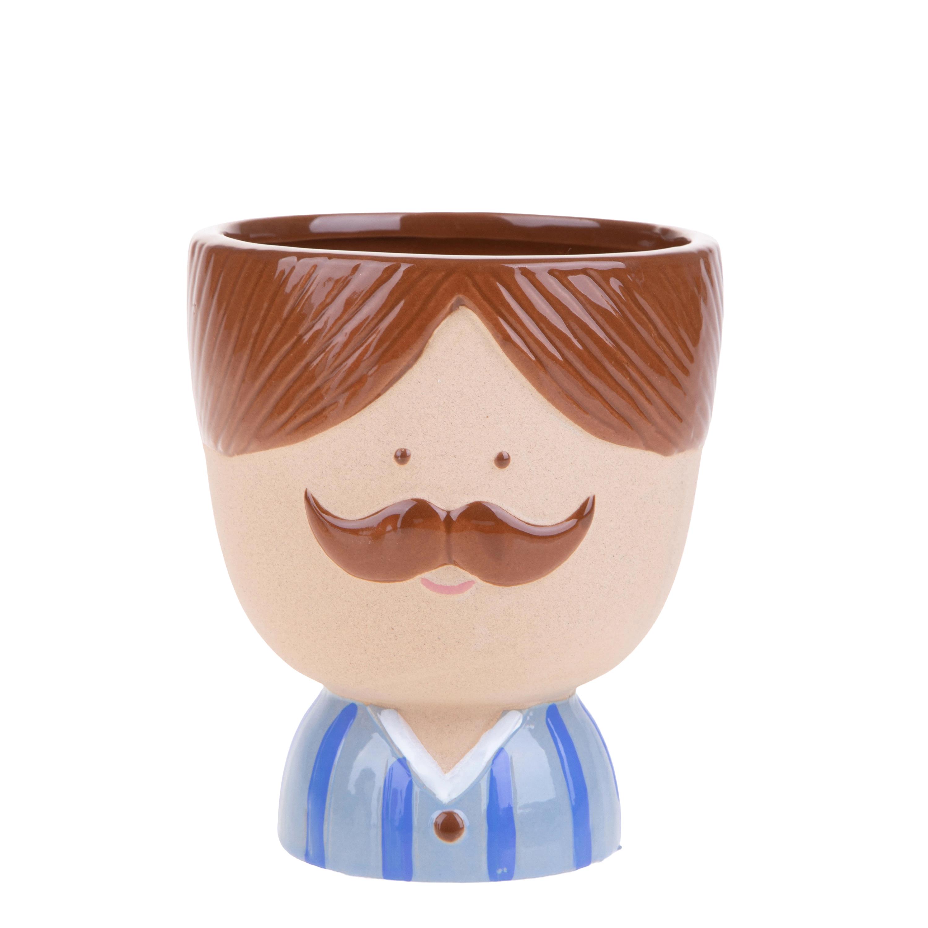 VASO TESTA C/BAFFI D.12,5XH,14 CM