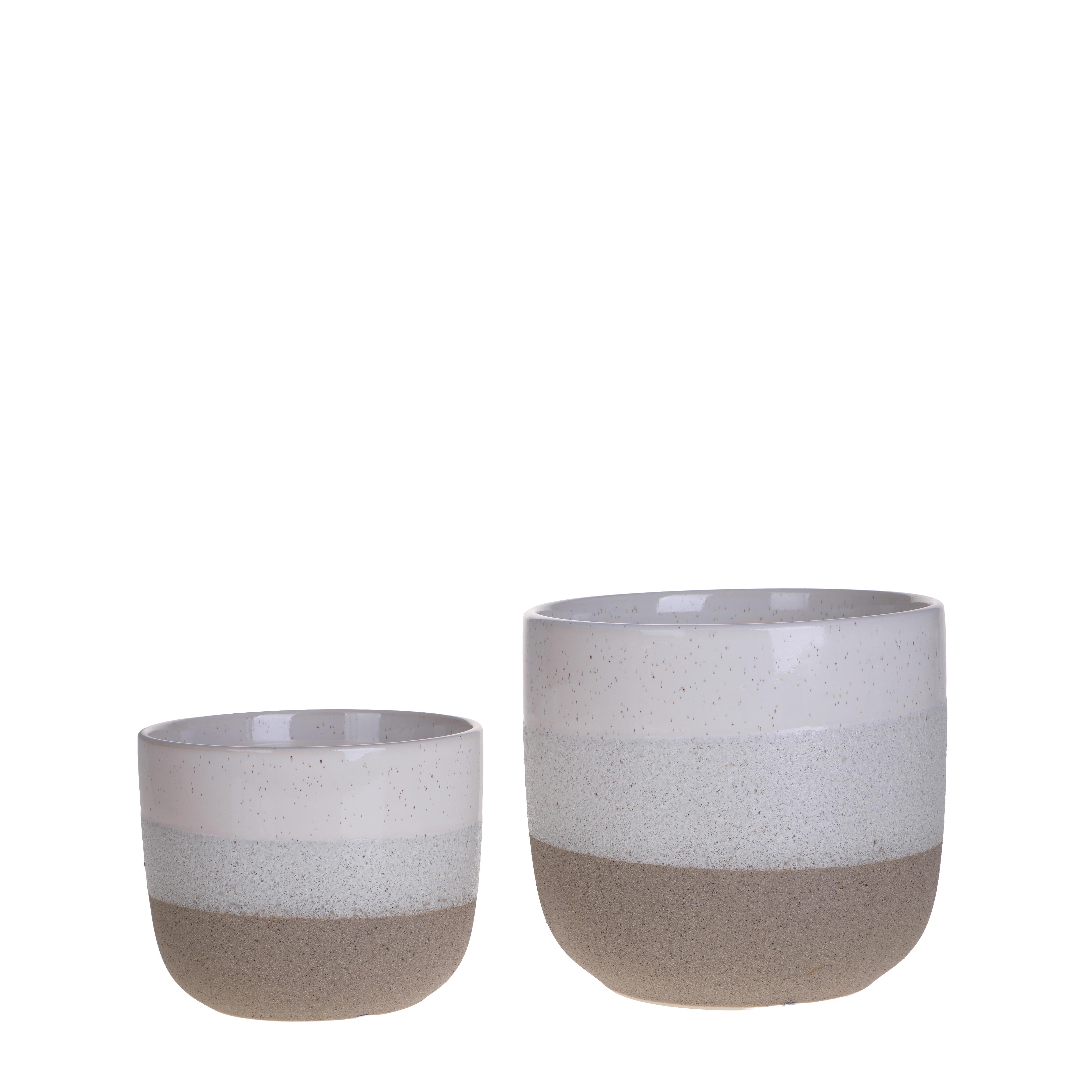 SET/2 CACHEPOT D.22XH.20 CM BICOLORE