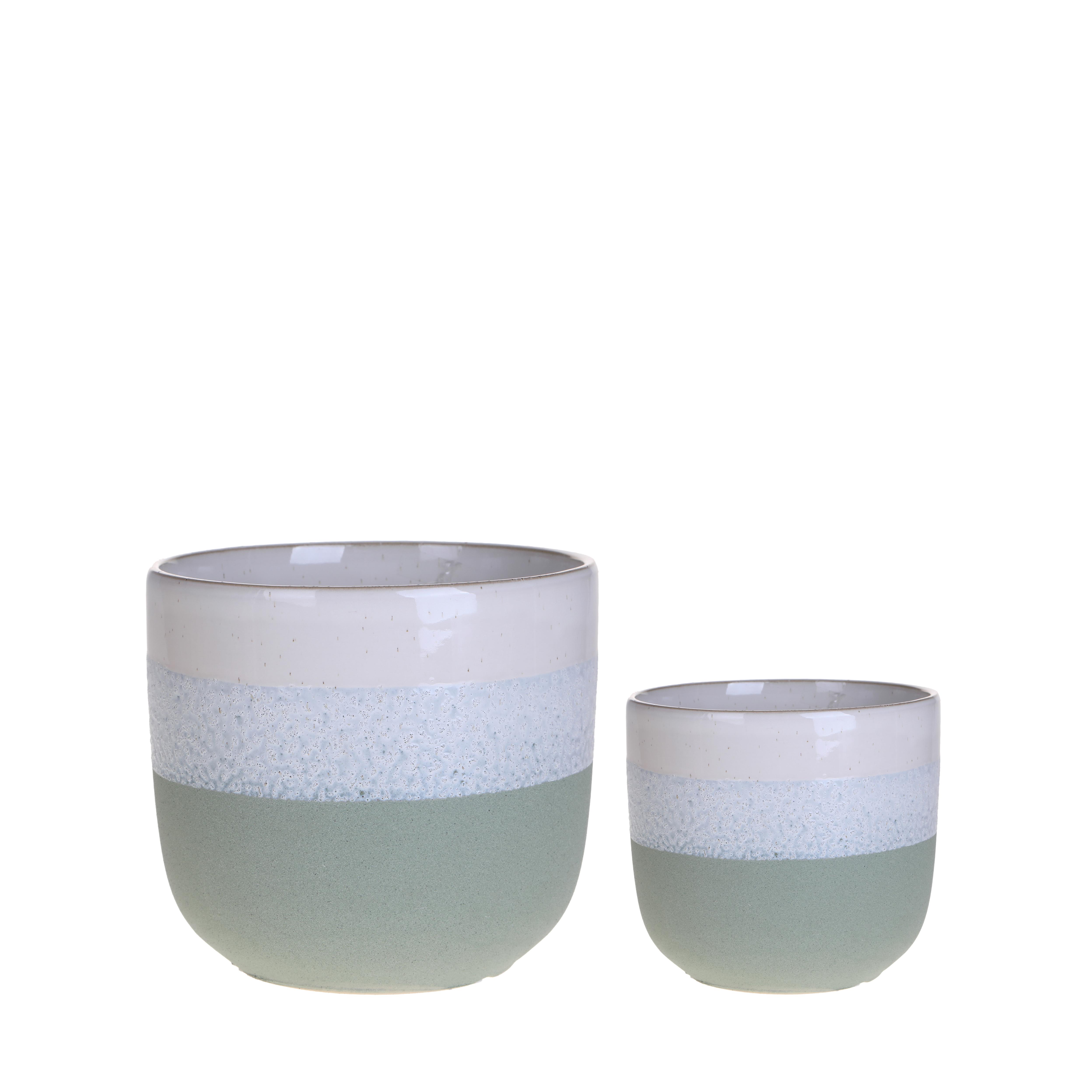 SET/2 CACHEPOT D.22XH.20 CM BICOLORE