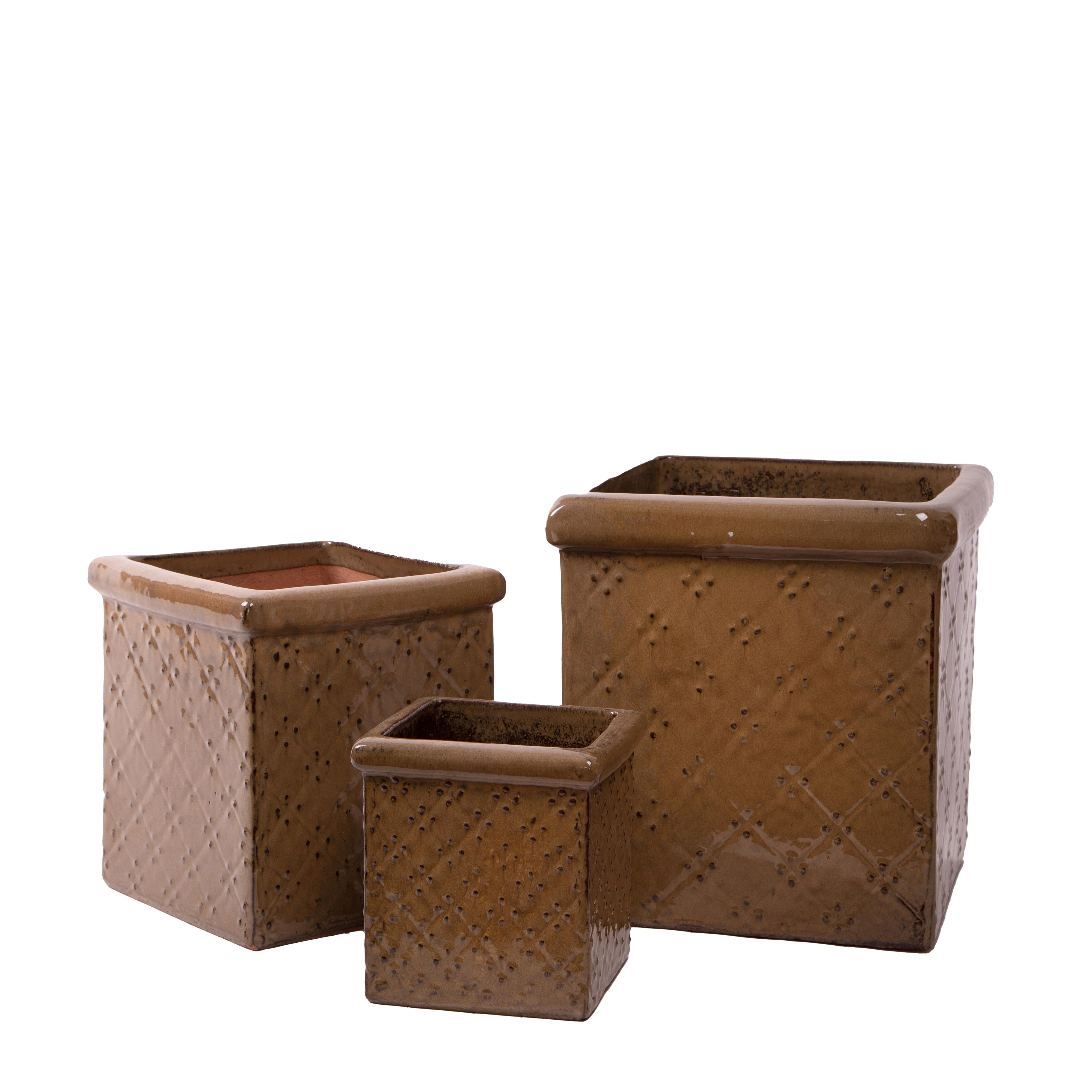 SET/3 36/28/20 CM VASI CUBO
