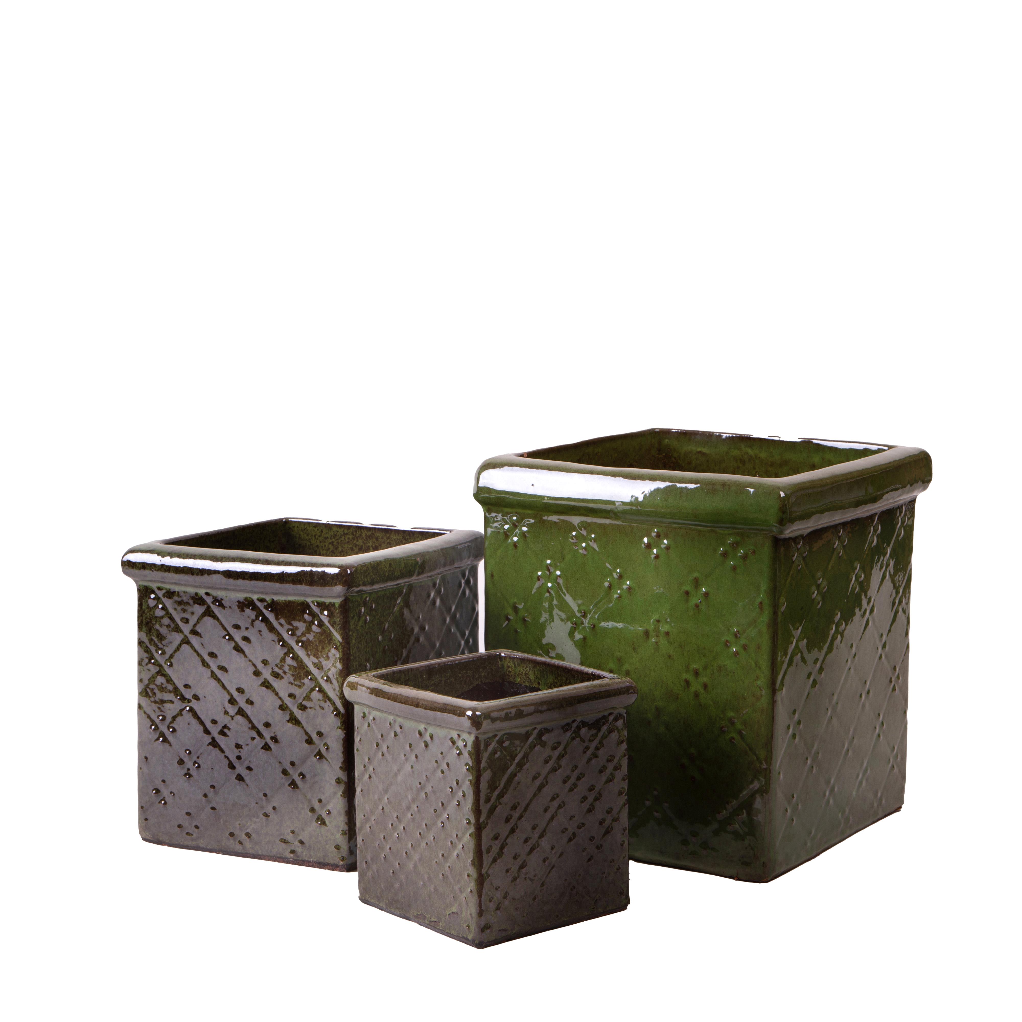 SET/3 36/28/20 CM VASI CUBO