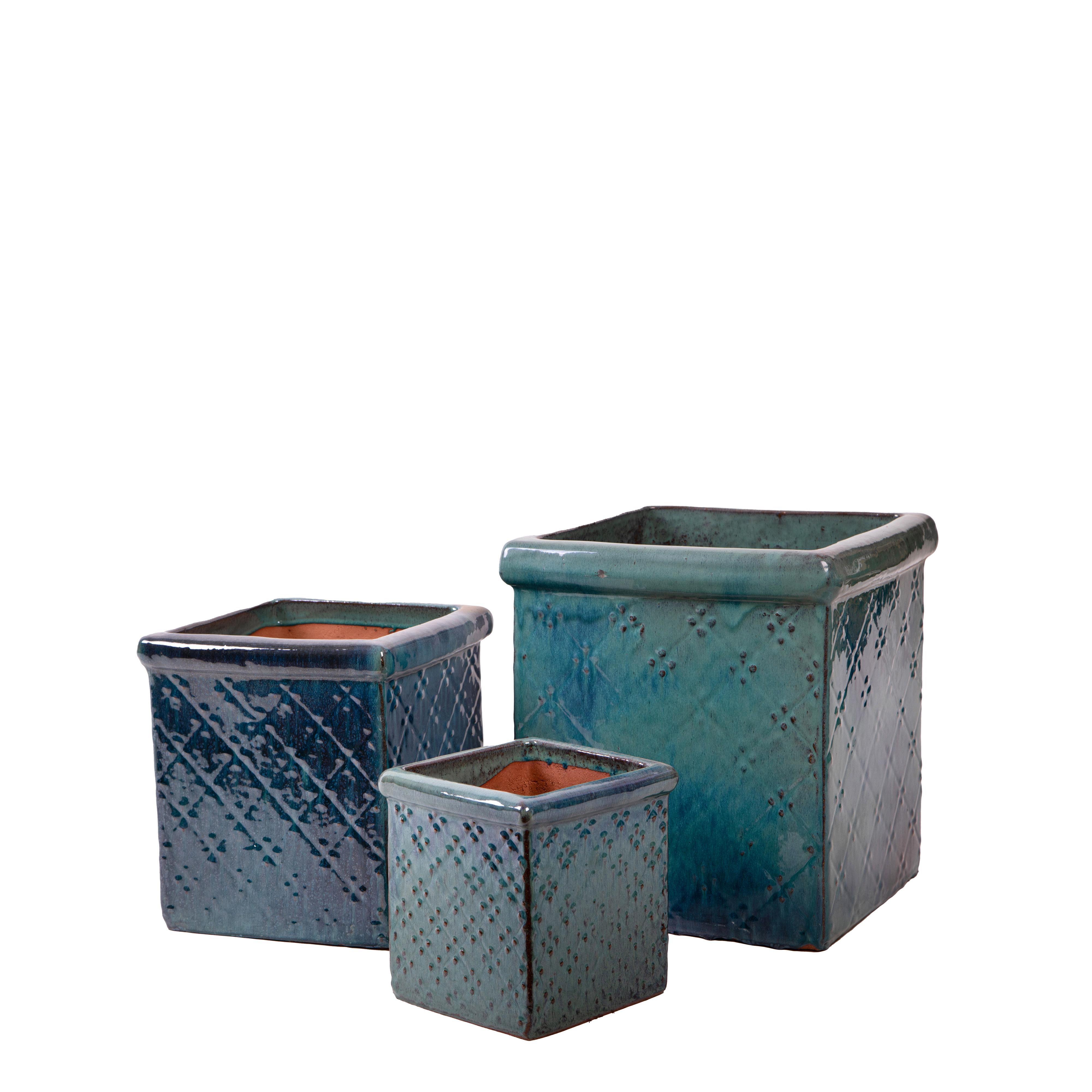 SET/3 36/28/20 CM VASI CUBO
