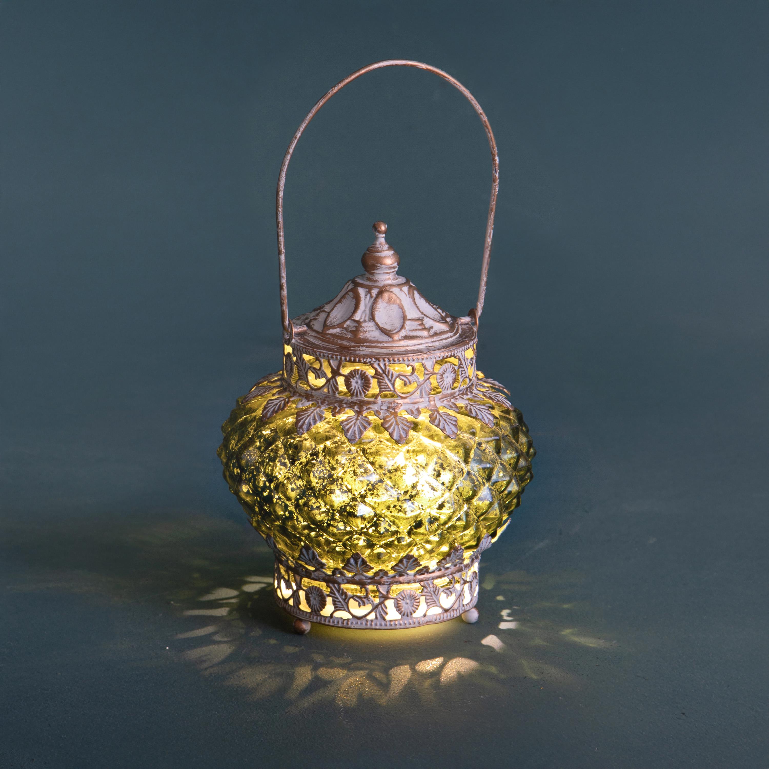 LANTERNA DAMASCO C/LED  H.15 CM