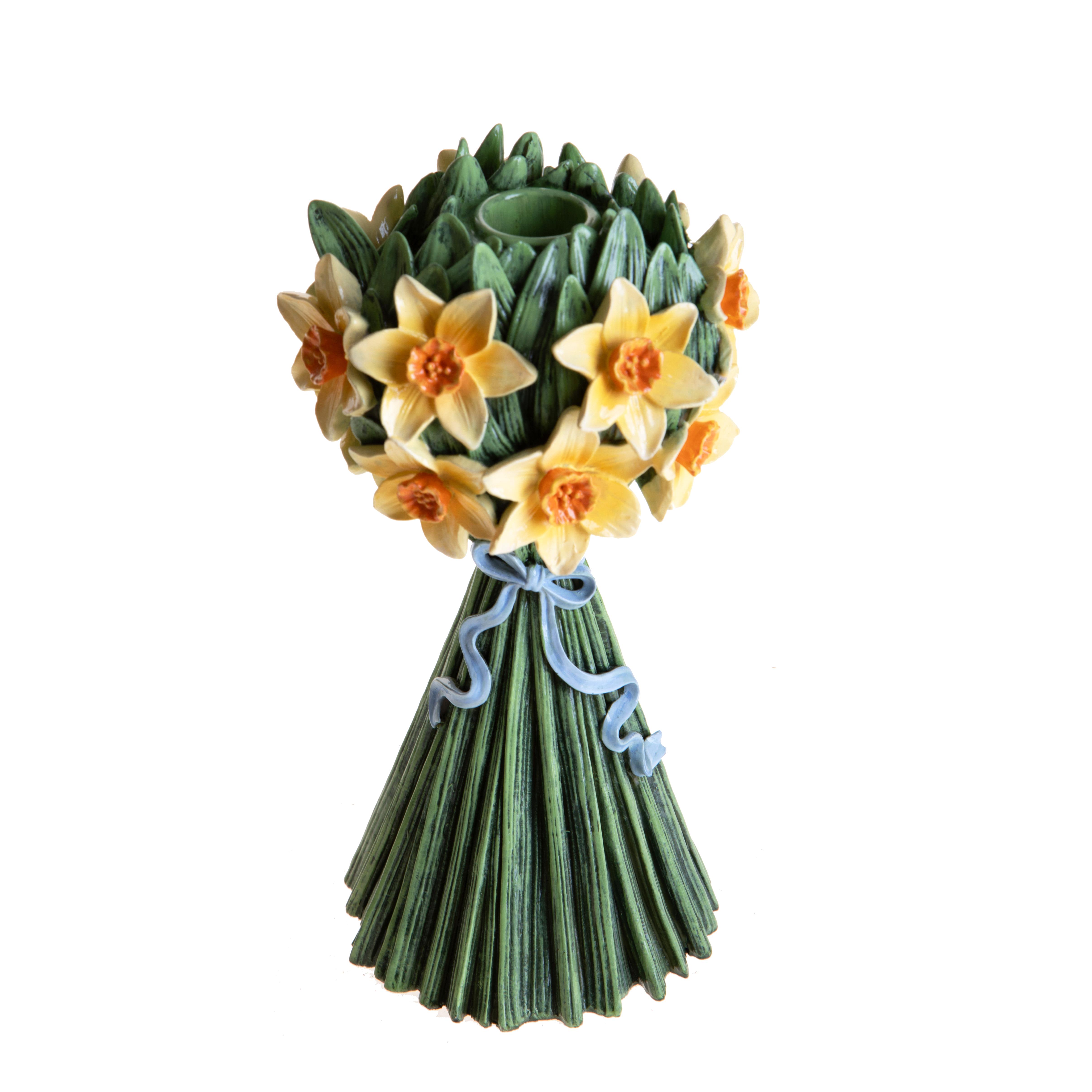 ARTICOLI PRIMAVERILI E PASQUALI, DECORI PRIMAVERA/ESTATE, P/CANDELE 10XH.20 CM MAZZO NARCISI