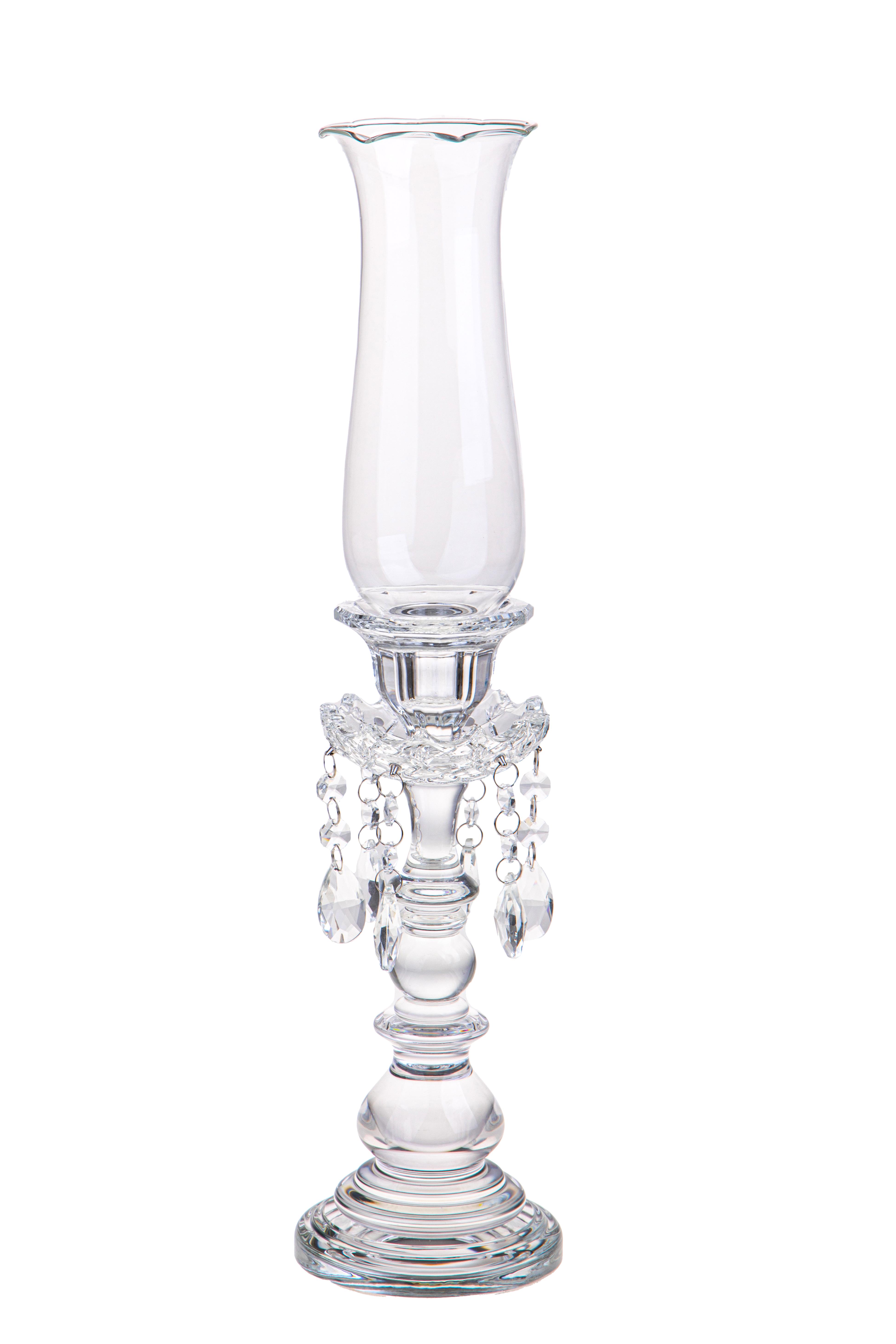 P/CANDELE H.50CM CRISTALLO C/PARAFIAMMA