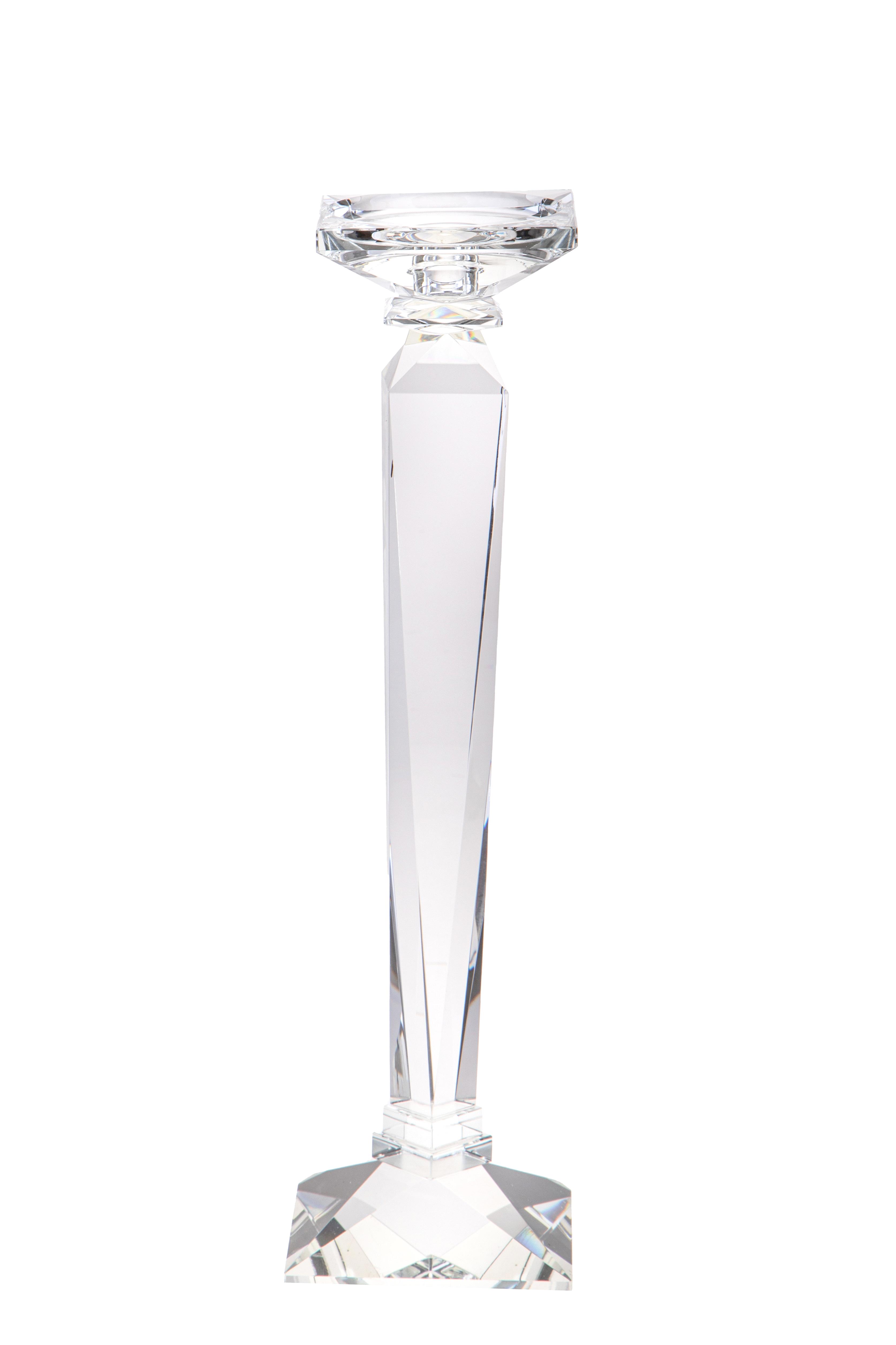 P/CANDELE D.10XH.37 CM CRISTALLO