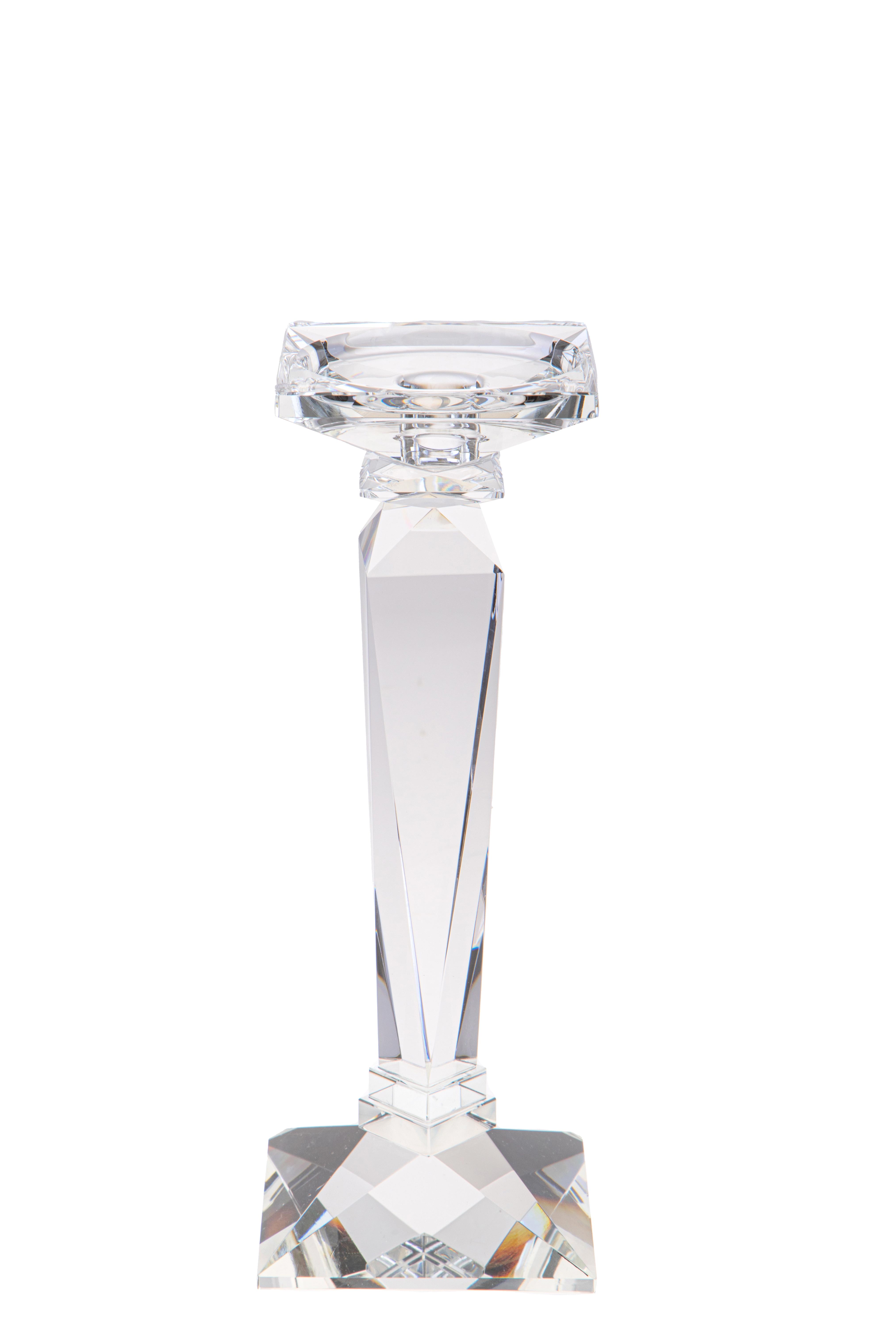 P/CANDELE D.10XH.27 CM CRISTALLO