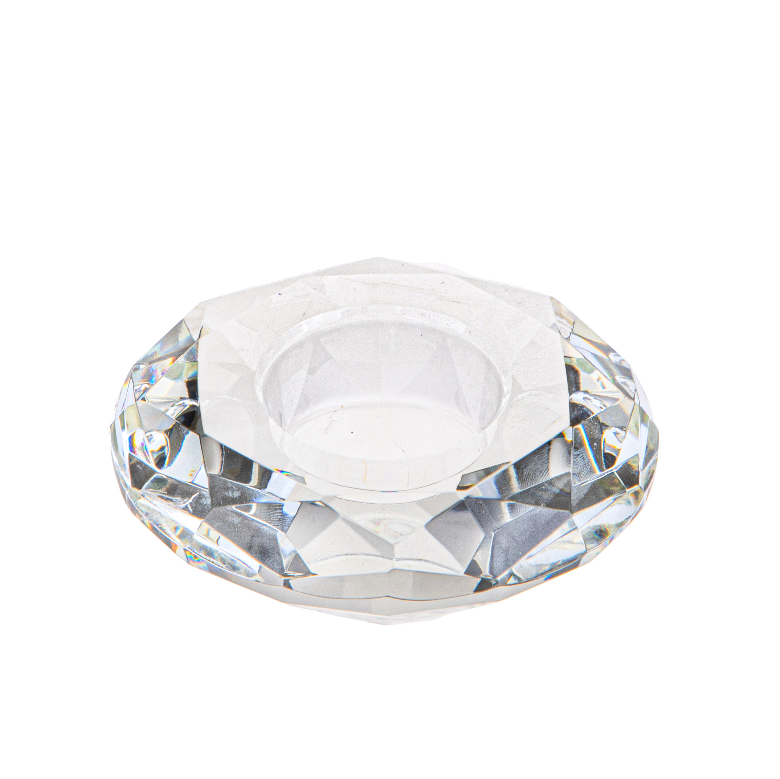 P/TEALIGHT D.10XH4 CM CRISTALLO