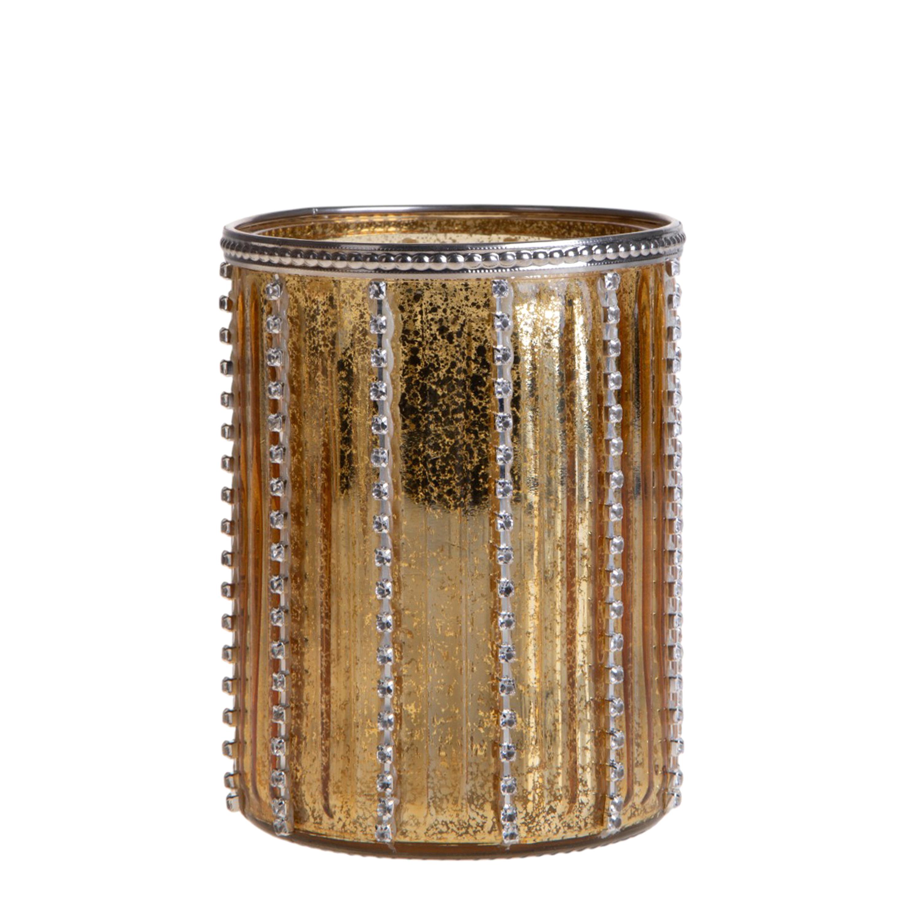 P/CANDELA D. 11.5XH14.5 CM C/STRASS