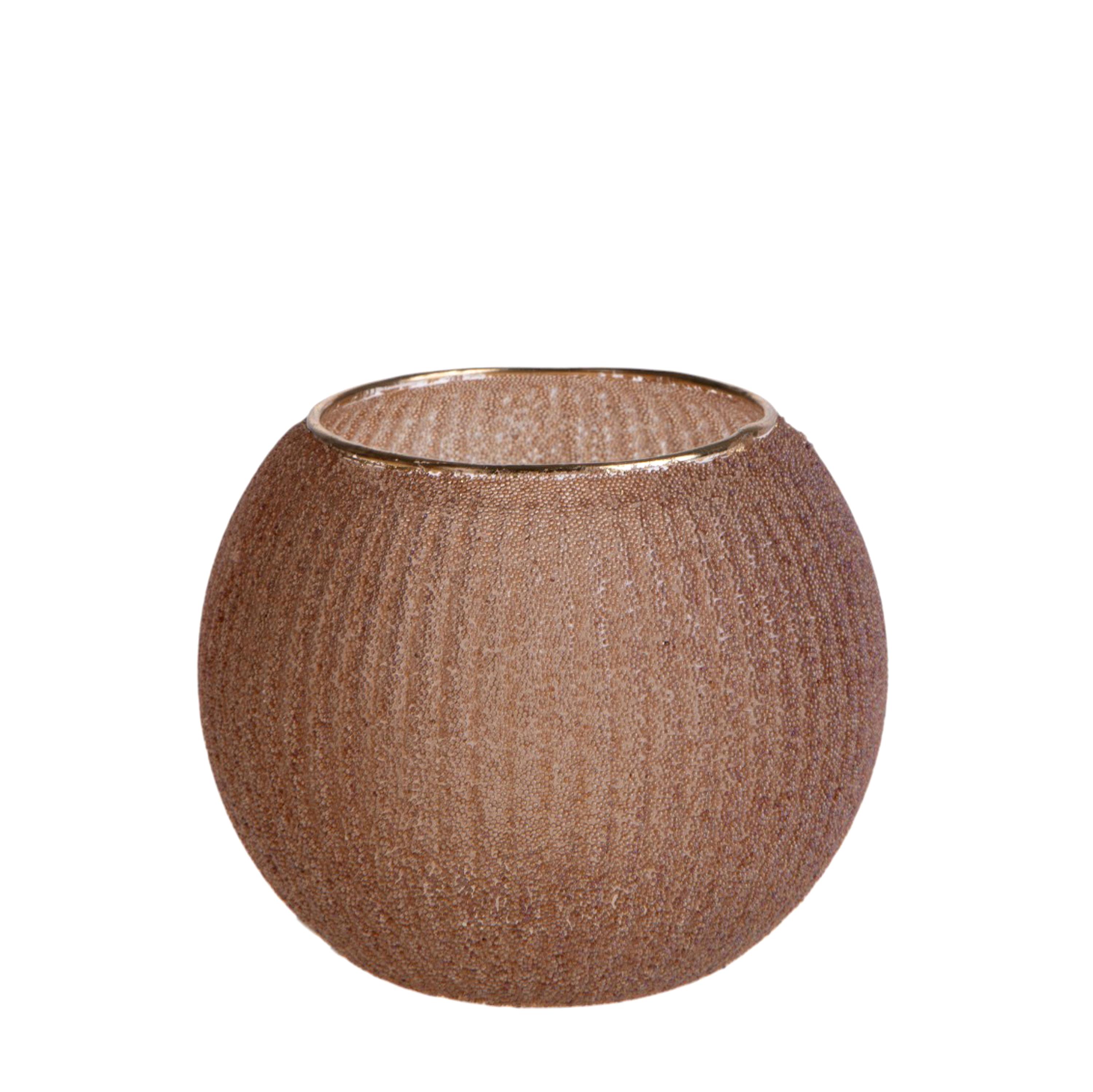 P/TEALIGHT D.10 X H 8 CM C/MICRO PERLE