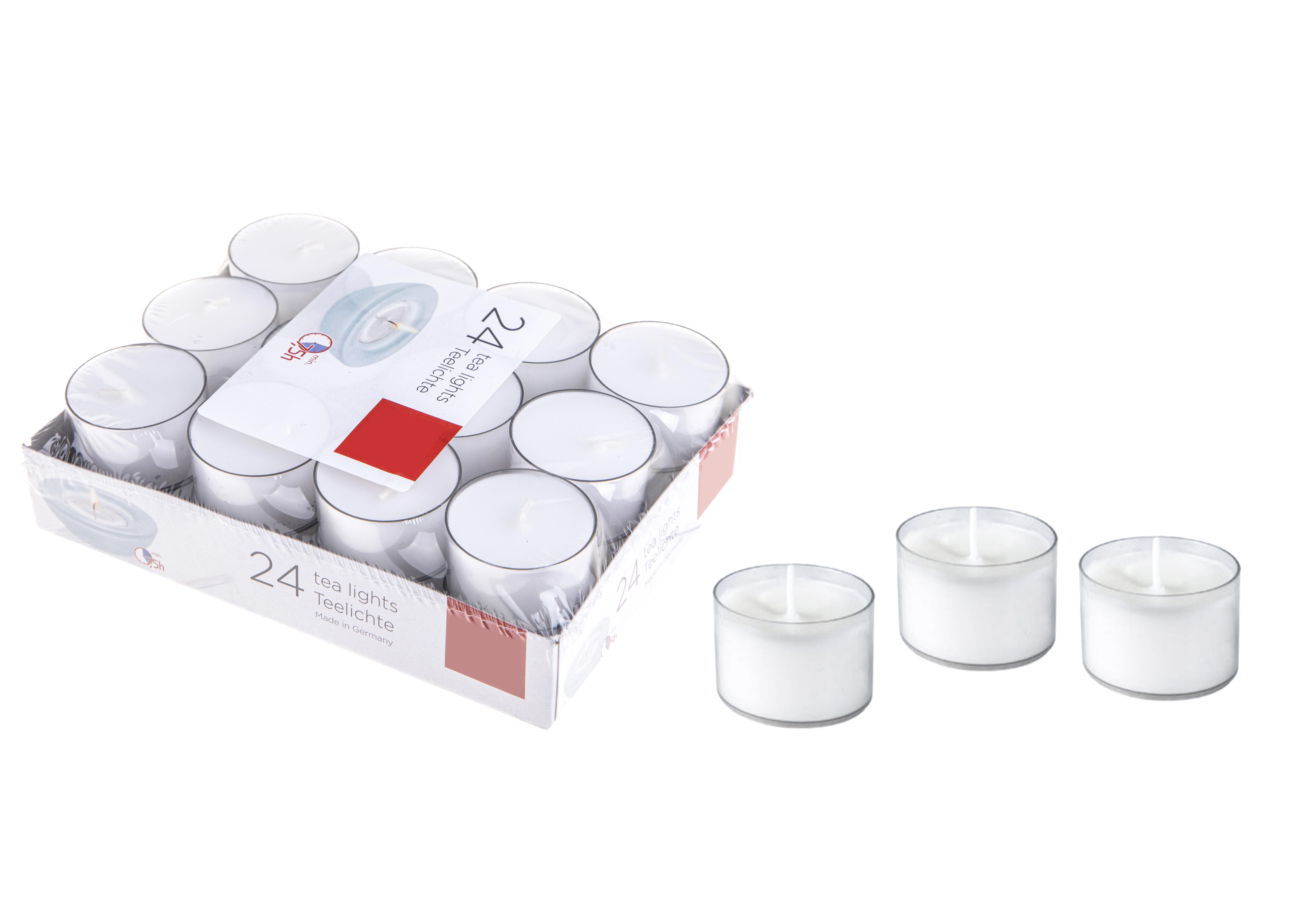 TEA LIGHT 24 PZ TRASPARENTI 7,30 ORE