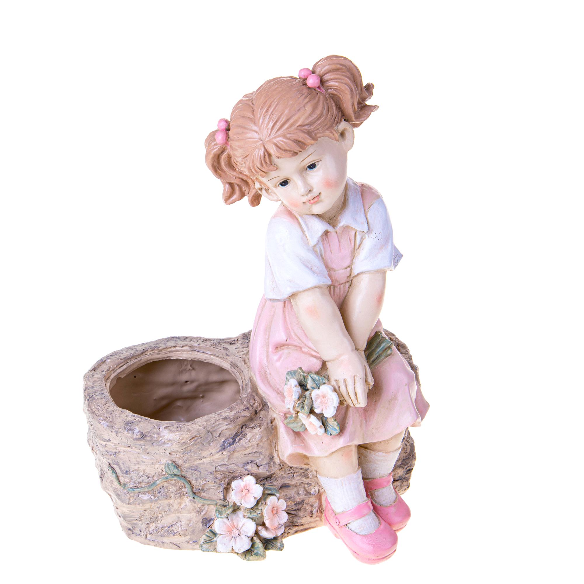 BAMBINA SEDUTA C/VASO 33.5 CM