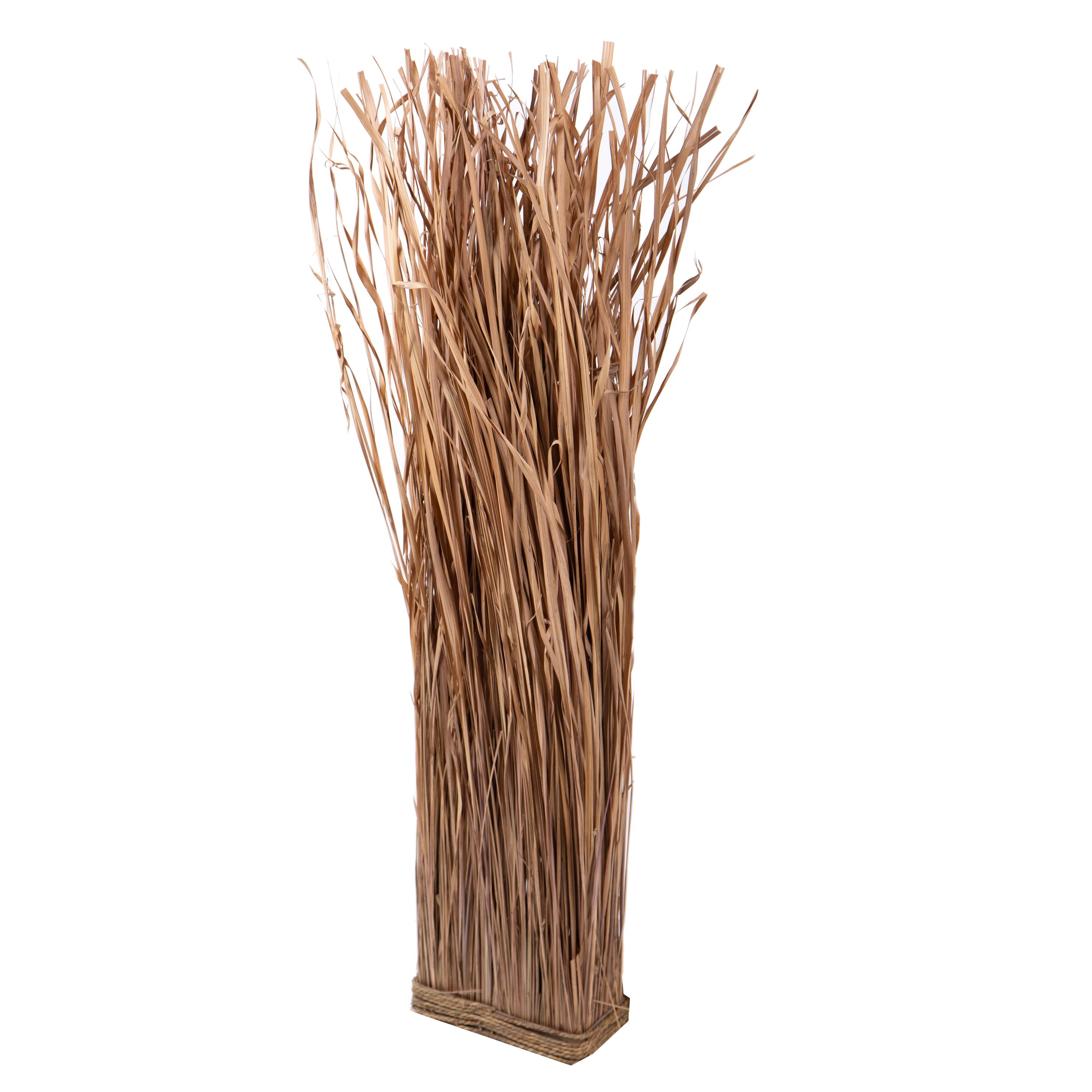 Trockenblumen, Bambus,Manzanit, Bänder und natürliche Strukturen, PARETE ERBA 24X12XH110 CM