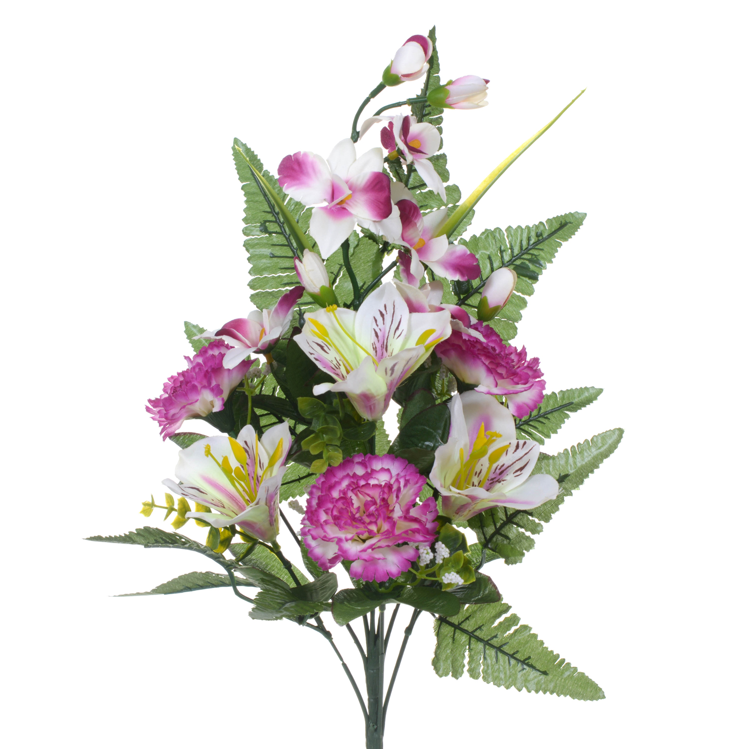 Fleurs artificielles, Bouquets fleuris frontale, FRONTALE GAROFANI/ASTROMELIA X 9 59 CM