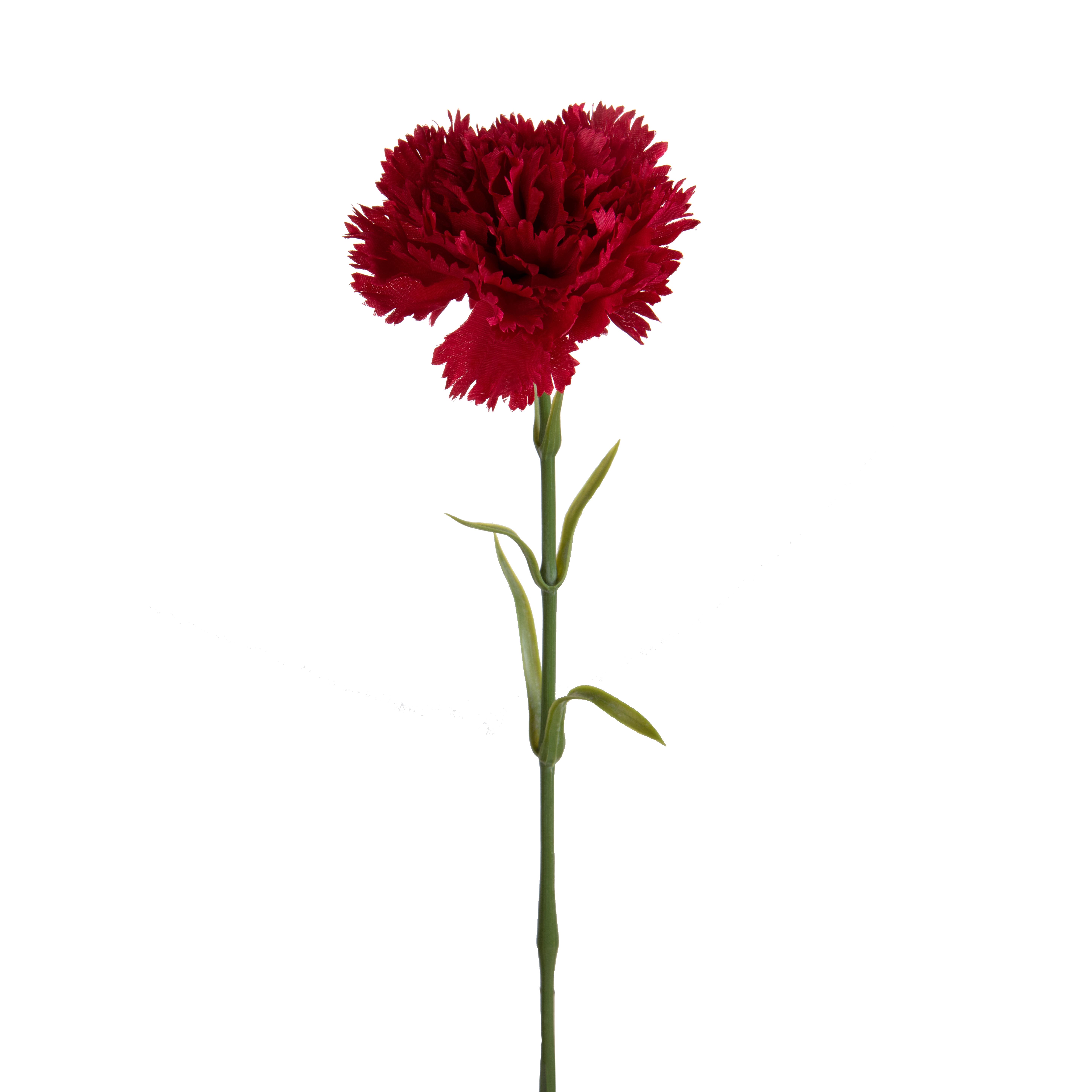 FIORI ARTIFICIALI, GERBERA, GAROFANO E GLADIOLO, GAROFANO H.57 CM C/6 FOGLIE
