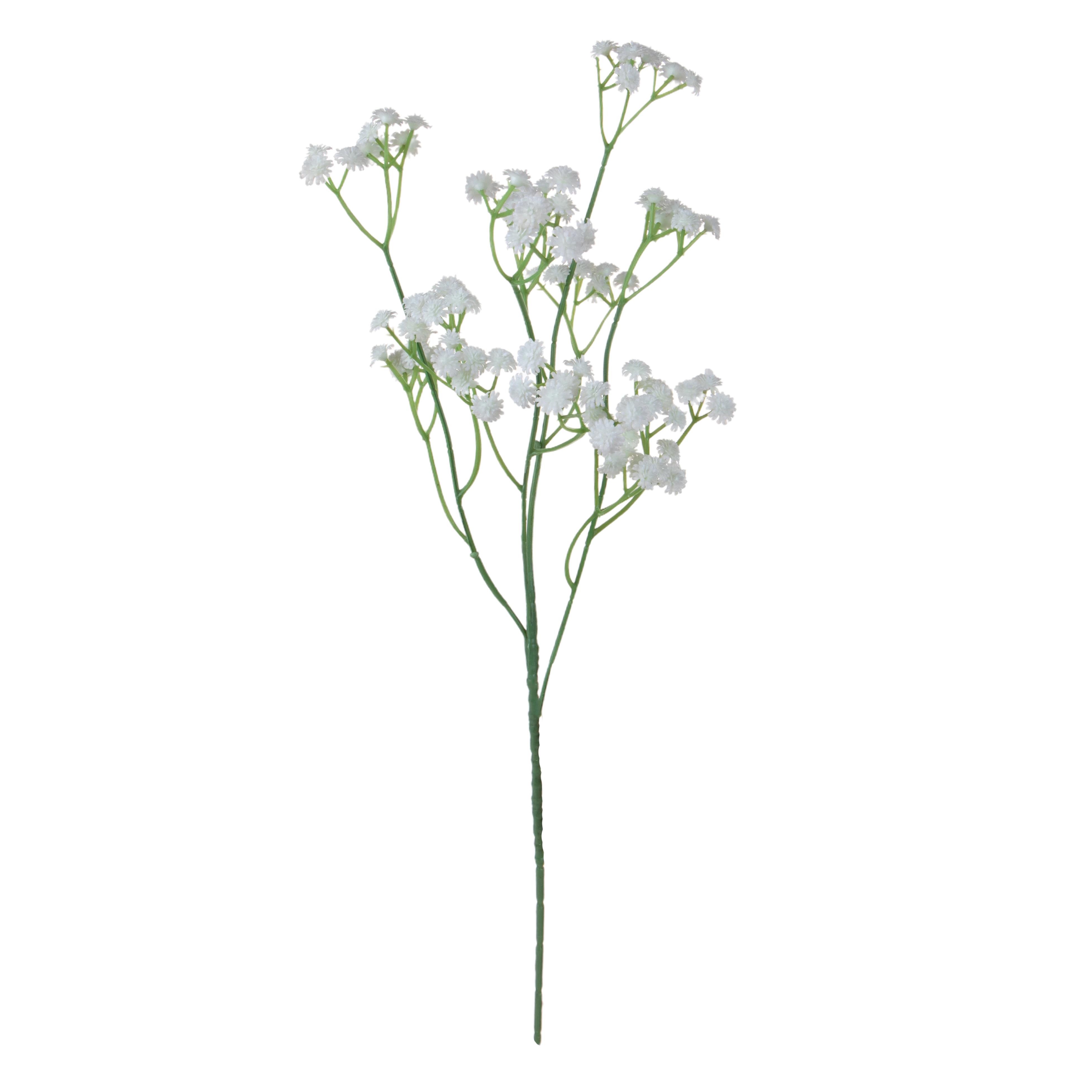 Kunstblumen, Gypsophila, Forsythien ,Zweige mit kleinen Blüten, VELO DA SPOSA 65 CM