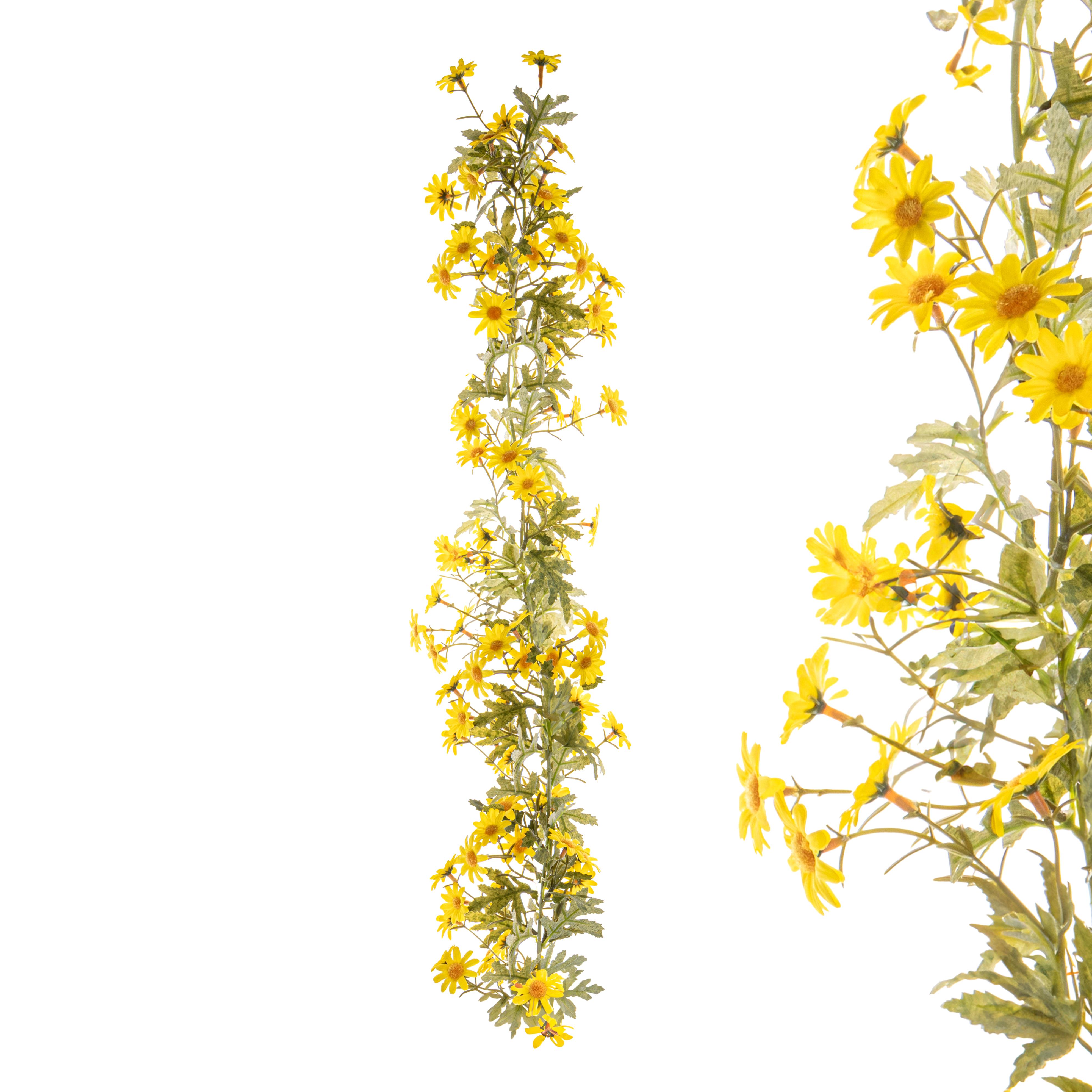 Fleurs artificielles, Guirlandes fleuries, GHIRLANDA 180 CM C/MARGHERITE