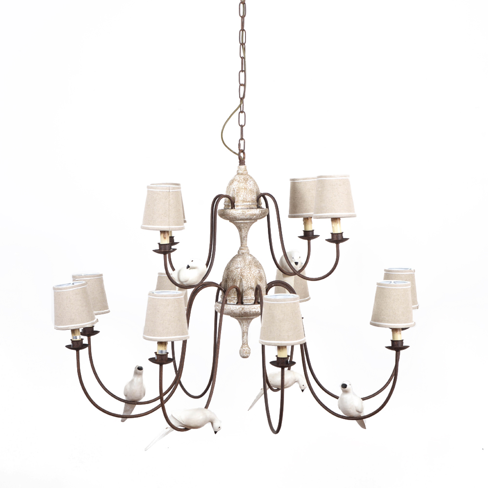Home decors and accessories, LAMP AND CHANDELIER, LAMPADARIO VINTAGE C/UCCELLINI D.114 CM*