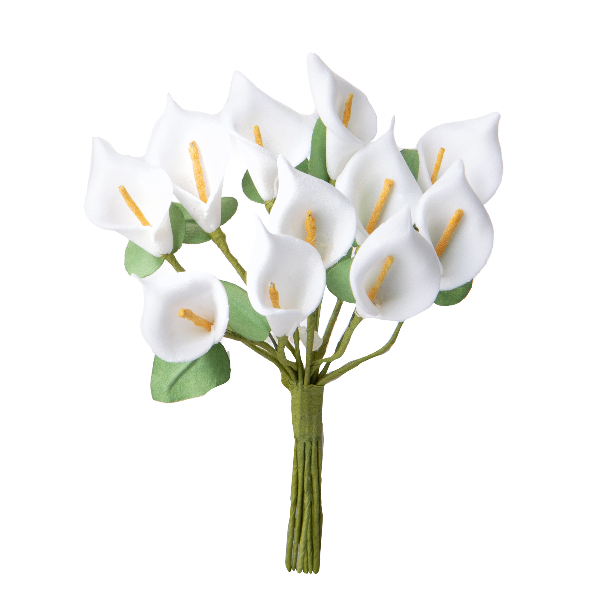 Kunstblumen,Gardenie/Hyacinthus,MINI CALLA MAZZOLINO 12 PZ 12 CM