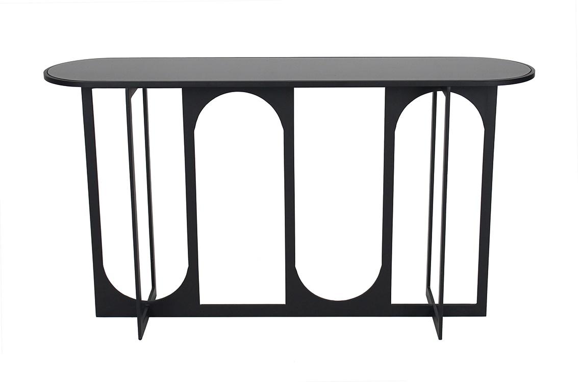 CONSOLLE/TAVOLO 140X34XH.77 CM C/VETRO