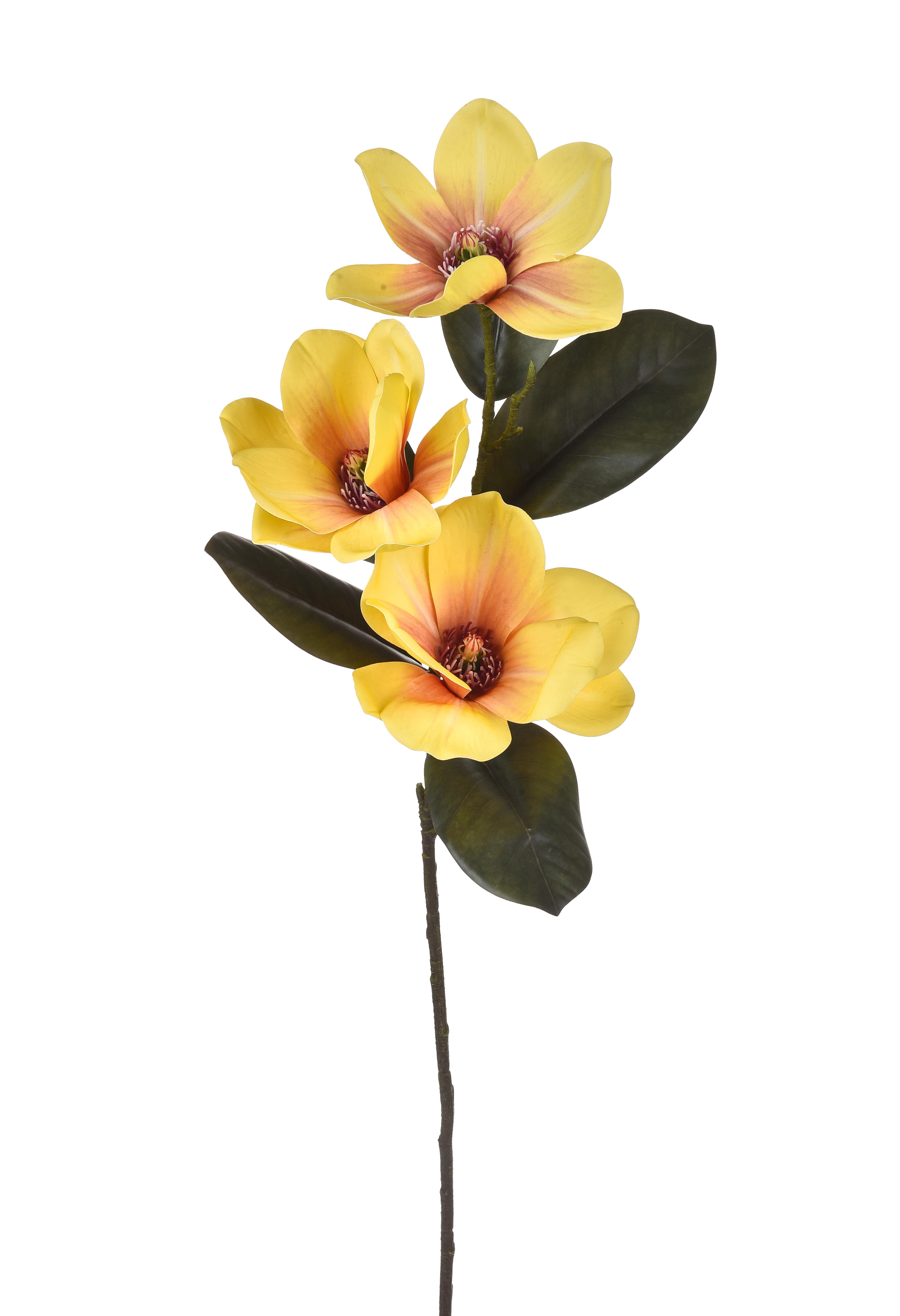 ARTIFICIAL FLOWERS, MAGNOLIA, MAGNOLIA REAL TOUCH 72 CM
