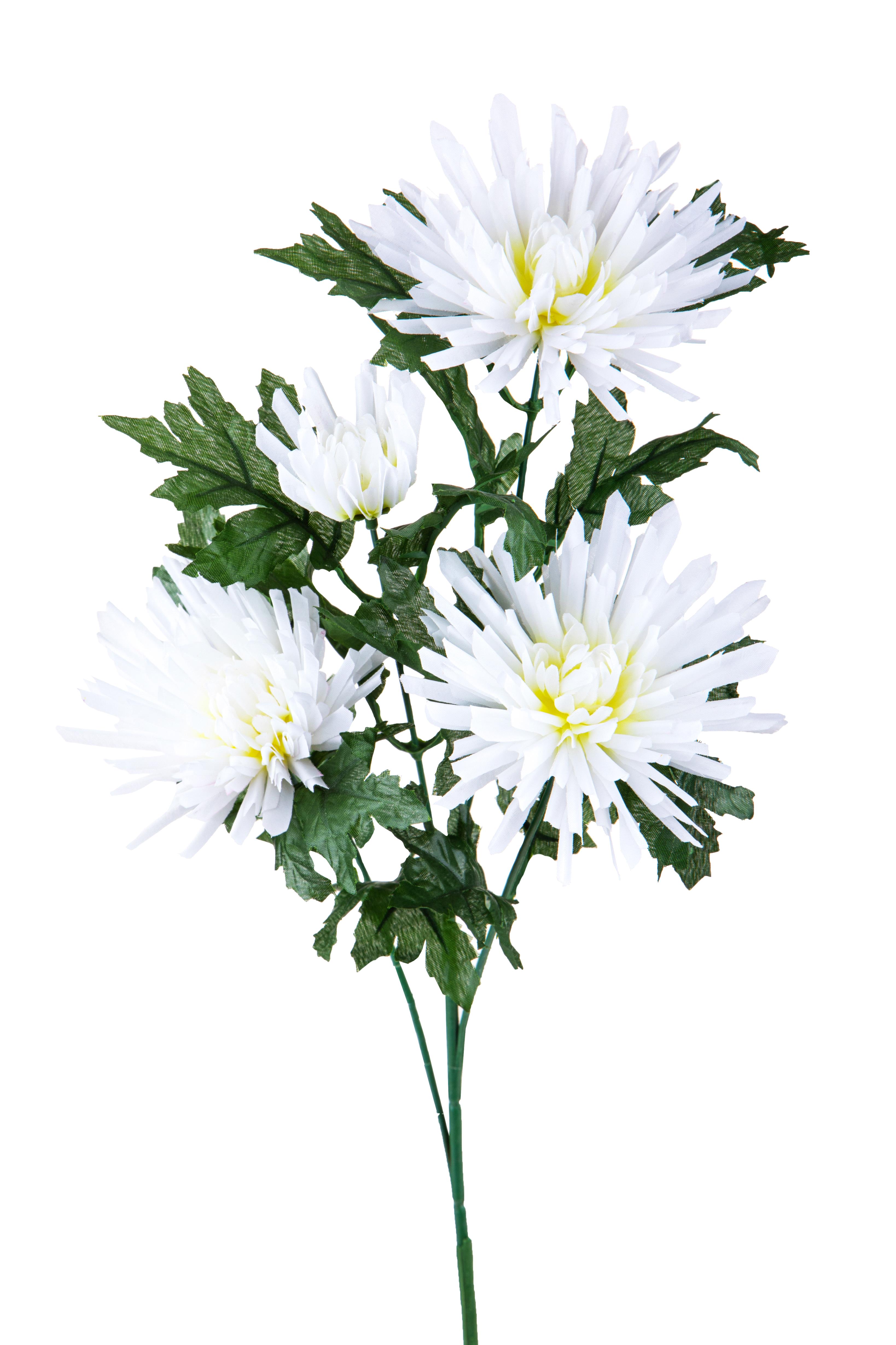 Fleurs artificielles, Chrysanthème, SAN CARLINO X 4 H.82 CM
