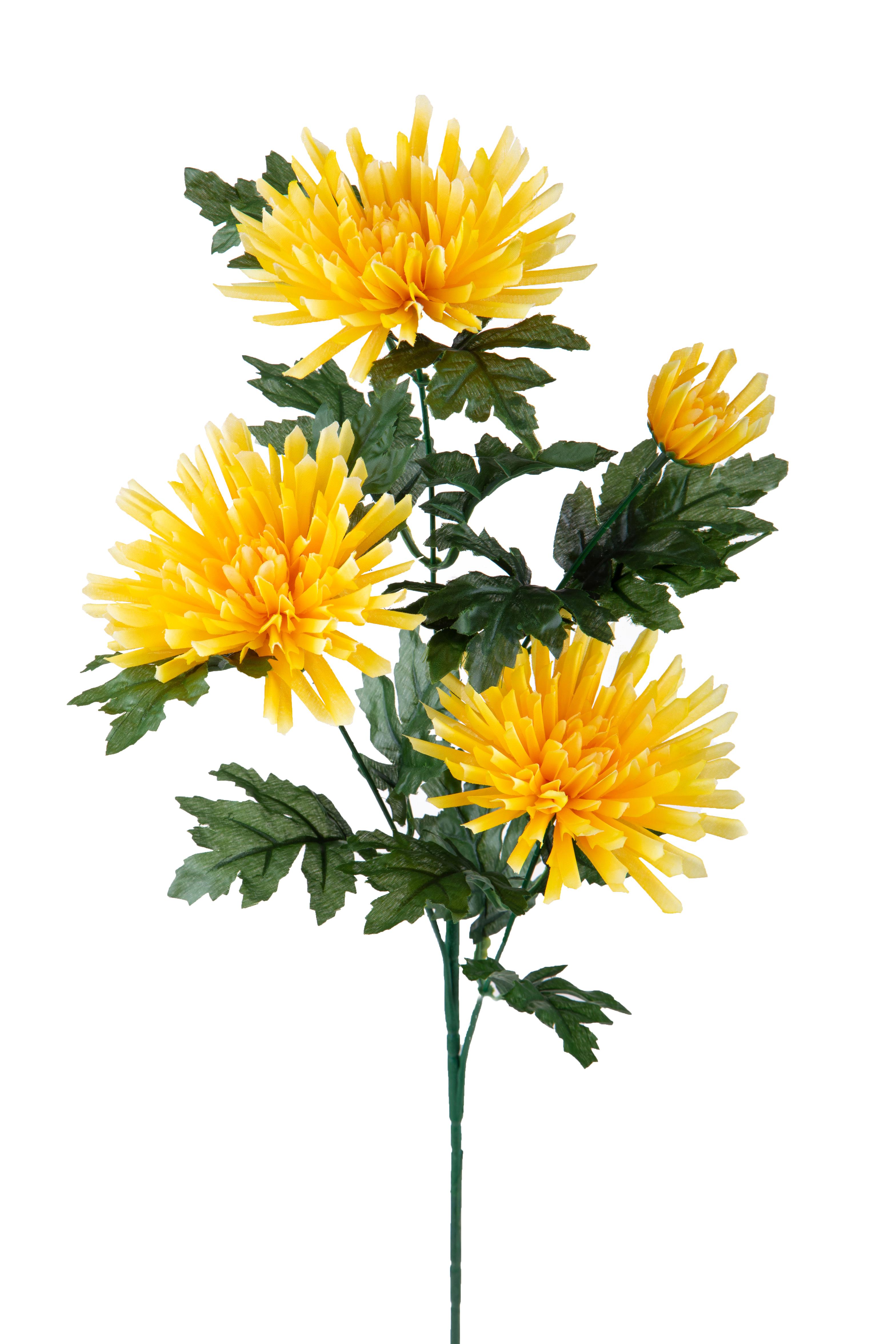 Fleurs artificielles, Chrysanthème, SAN CARLINO X 4 H.82 CM