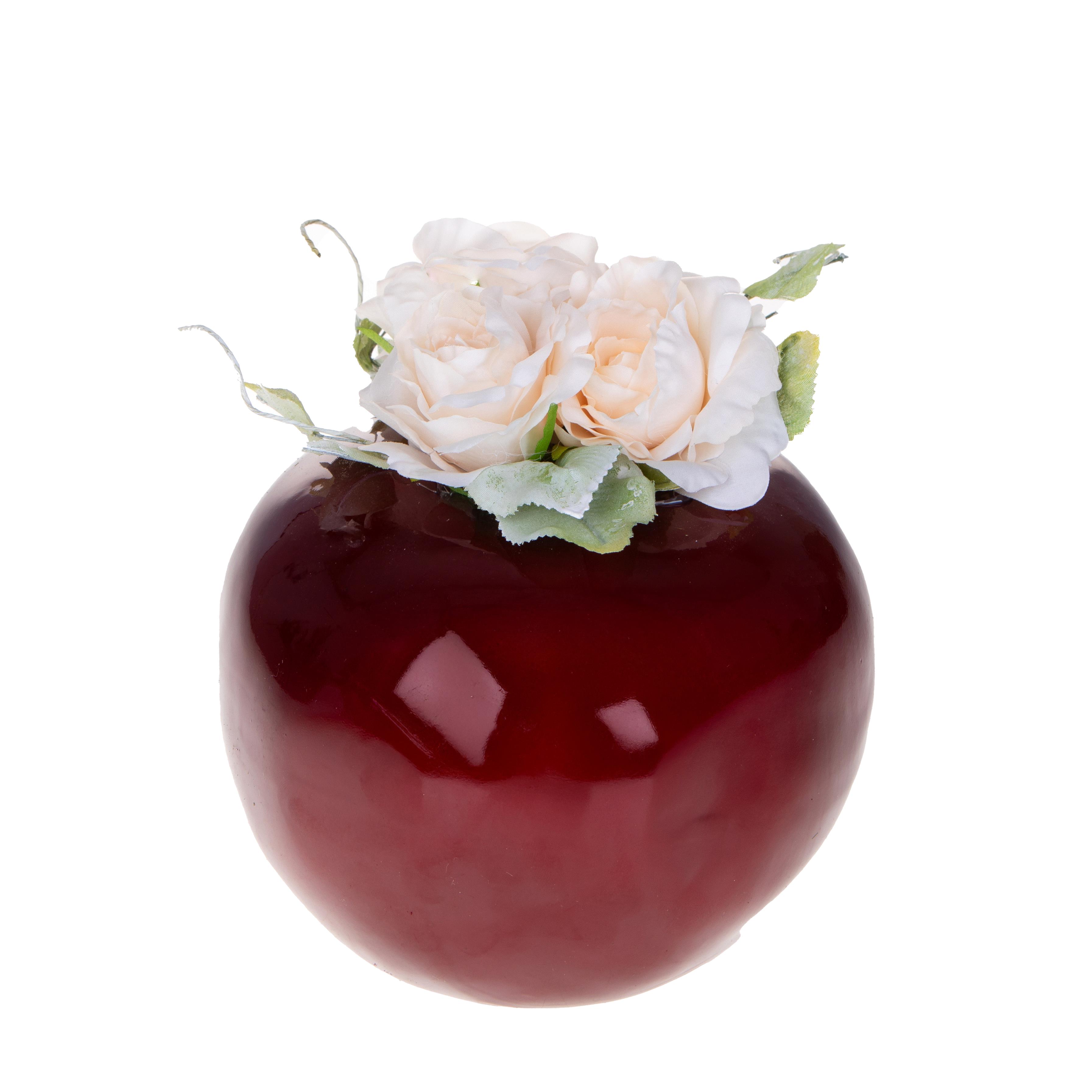MELA D.17,5 CM DECORATA ROSE