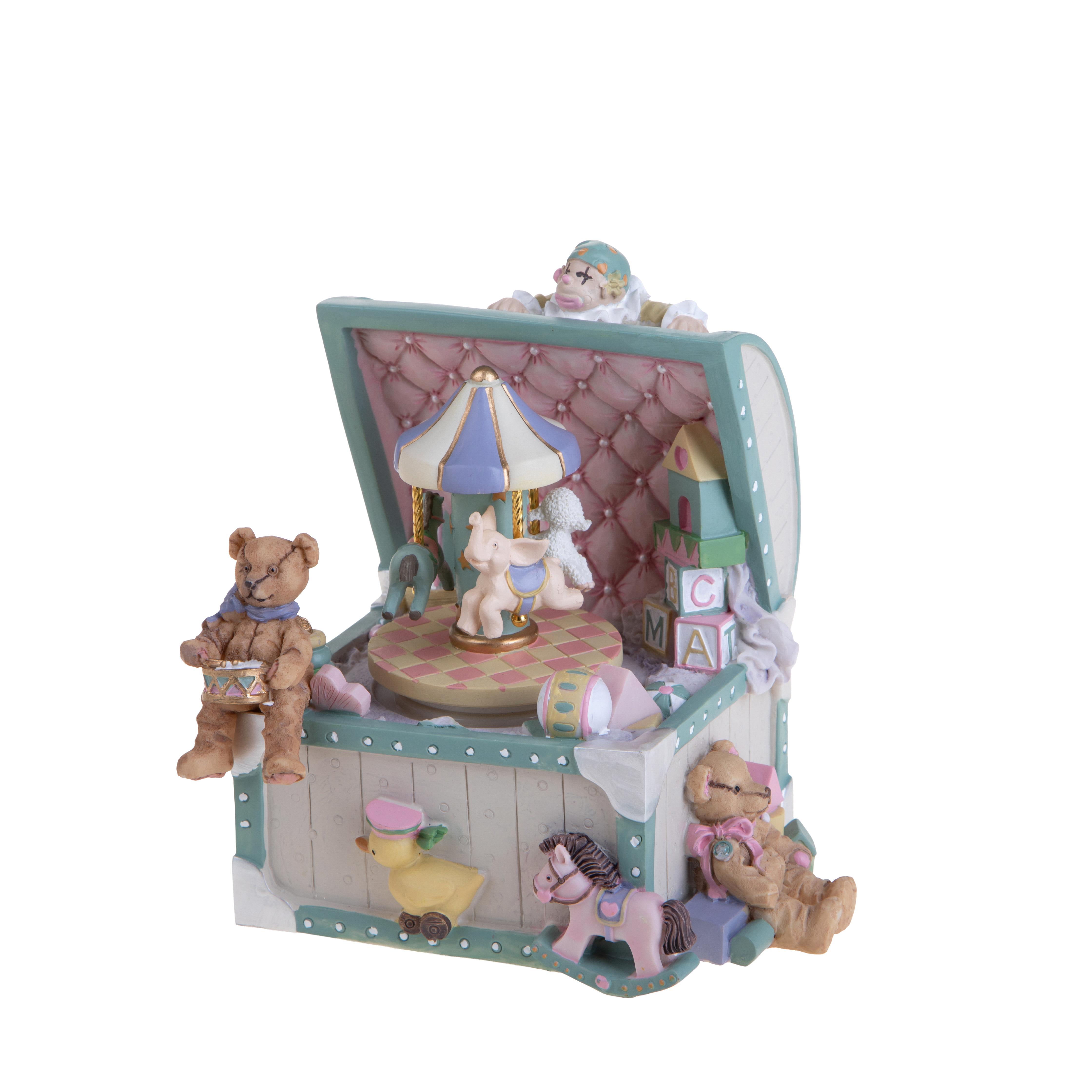 Verschiedene Dekorationen, Konfetti und Artikel von Ehen und Geburten, BAULETTO BABY 16,5 CM C/CARILLON